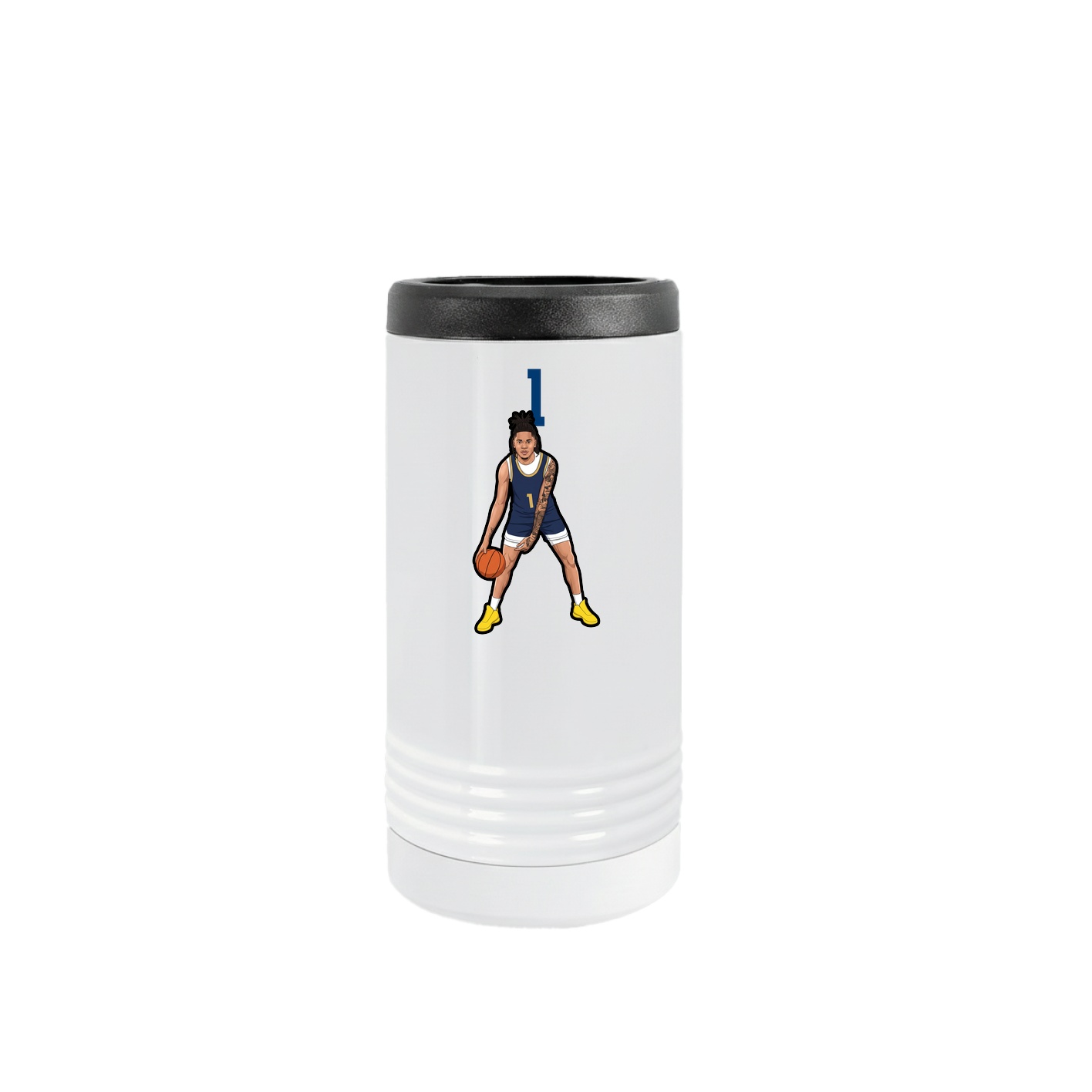 Slim Beverage Holder — Number Top in White