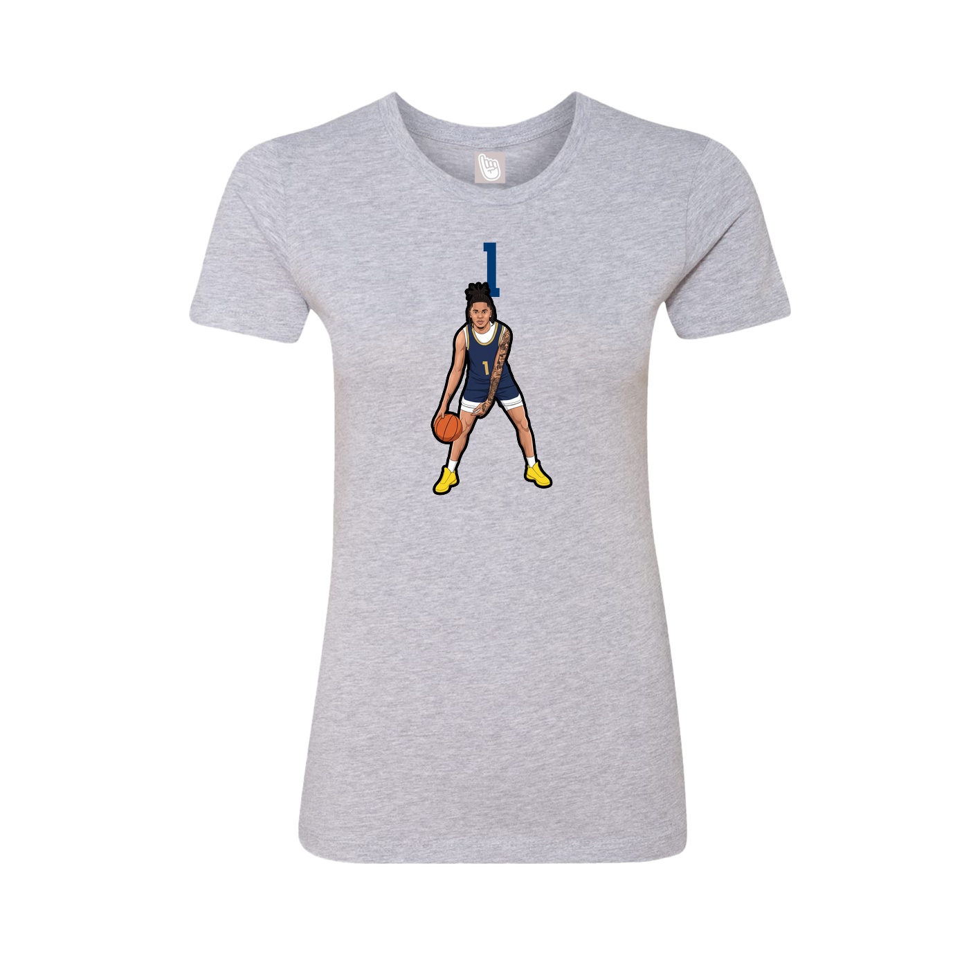 Womens Tee — Number Top in Grey