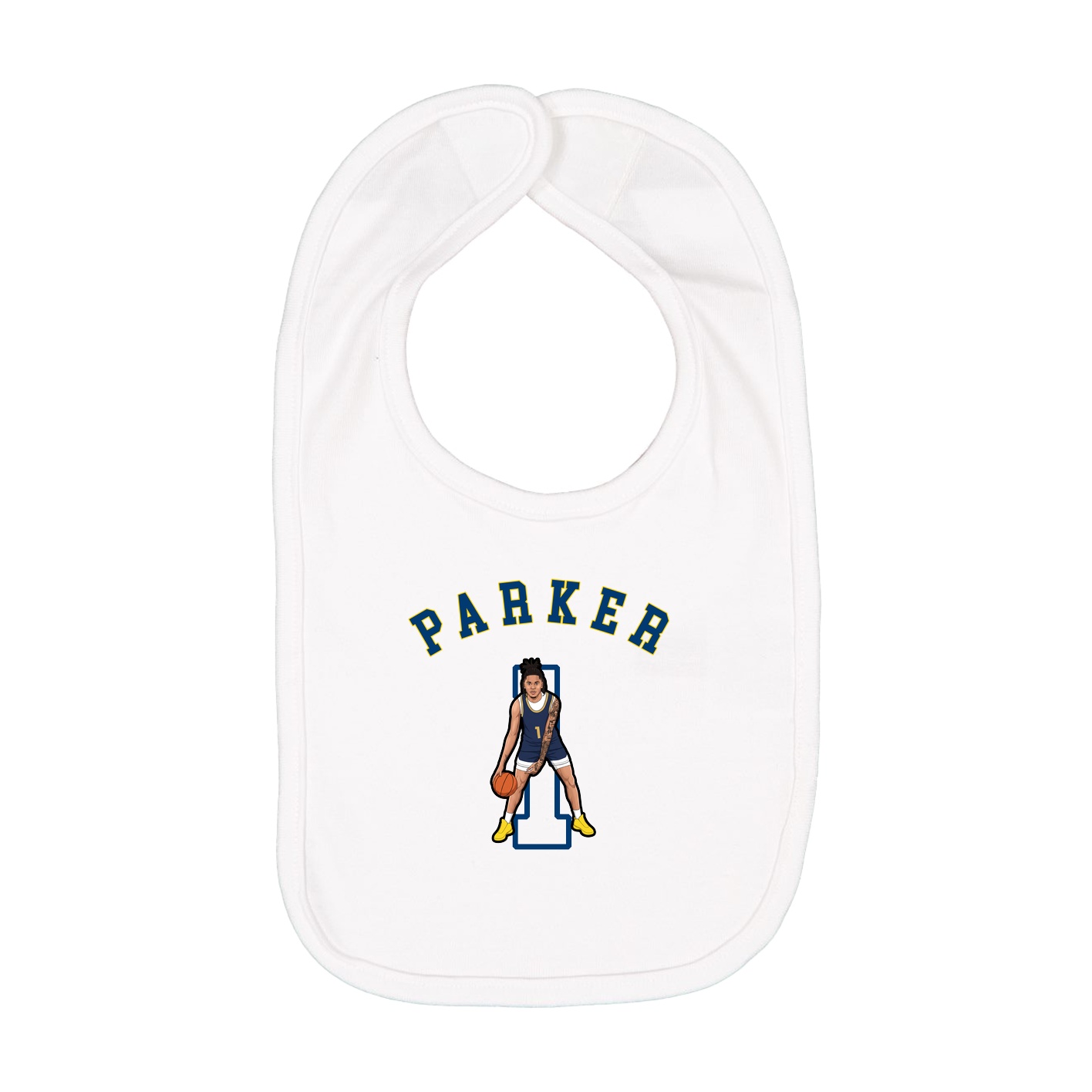 Infant Bib — Shirsey Arch in White