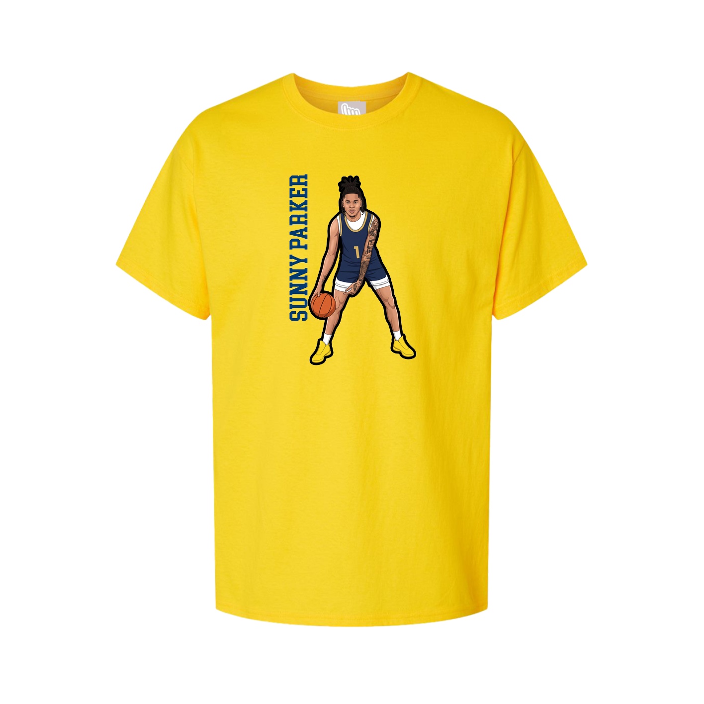 Youth Tee — Name Vertical in Gold