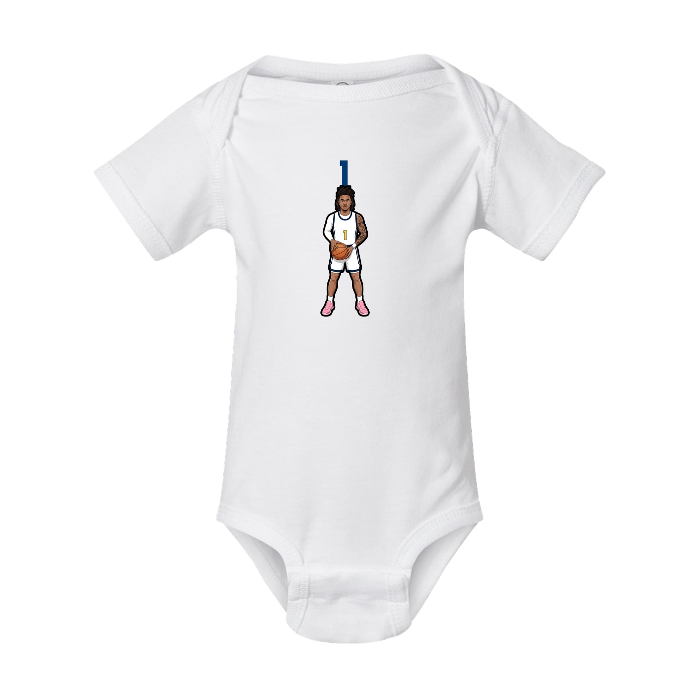 Baby Onesie — Number Top in White