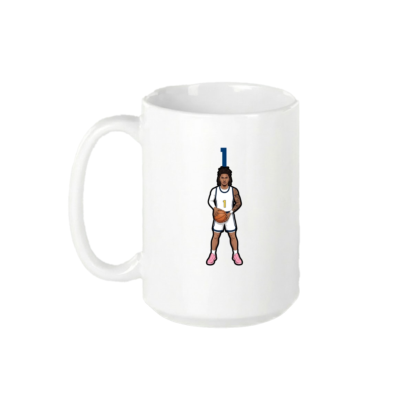 15oz Coffee Mug — Number Top in White
