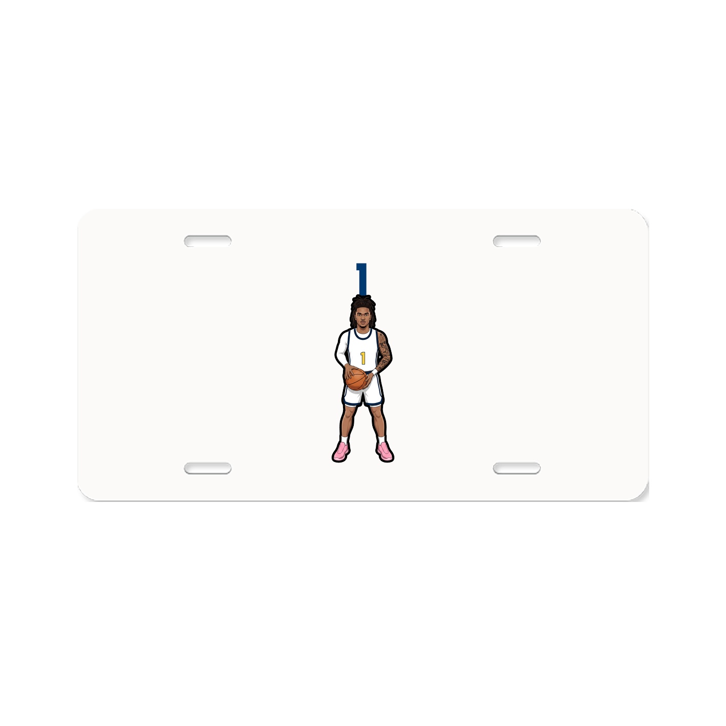 License Plate — Number Top in Classic