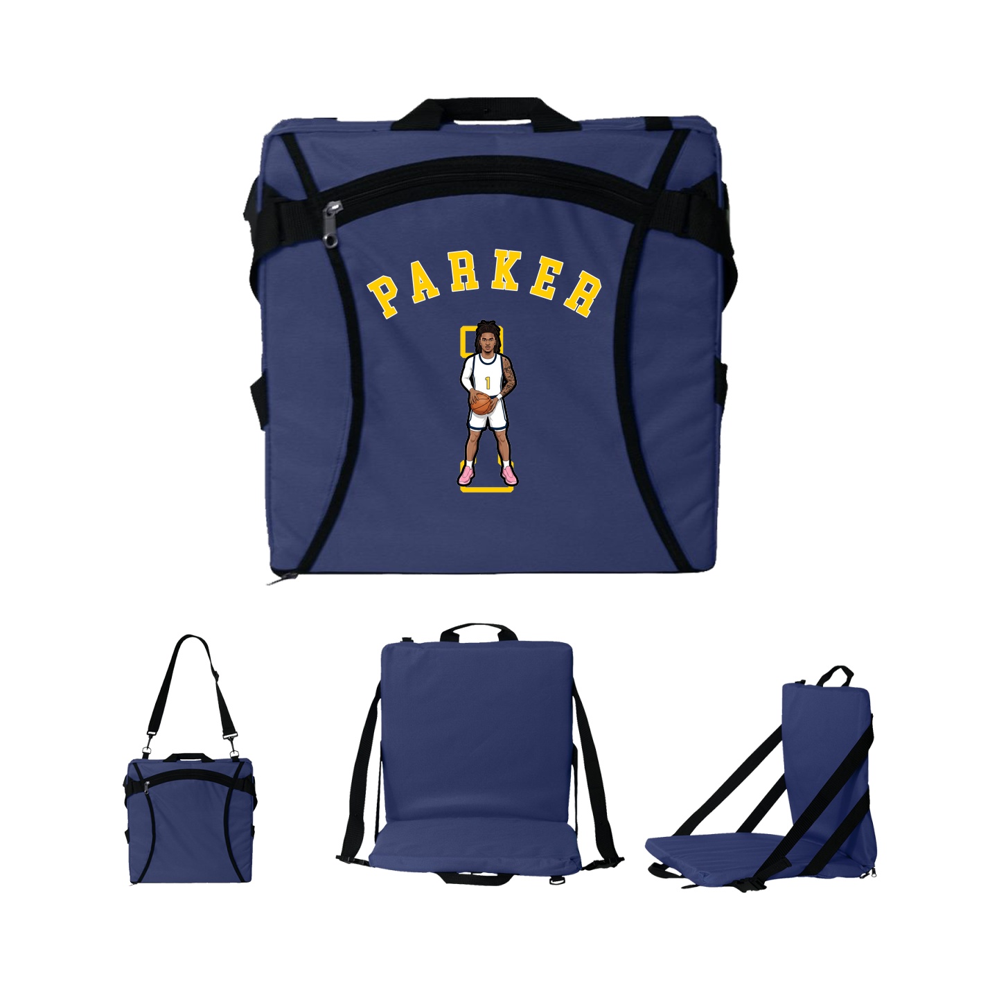 Folding Stadium Seat — Shirsey Arch in Navy