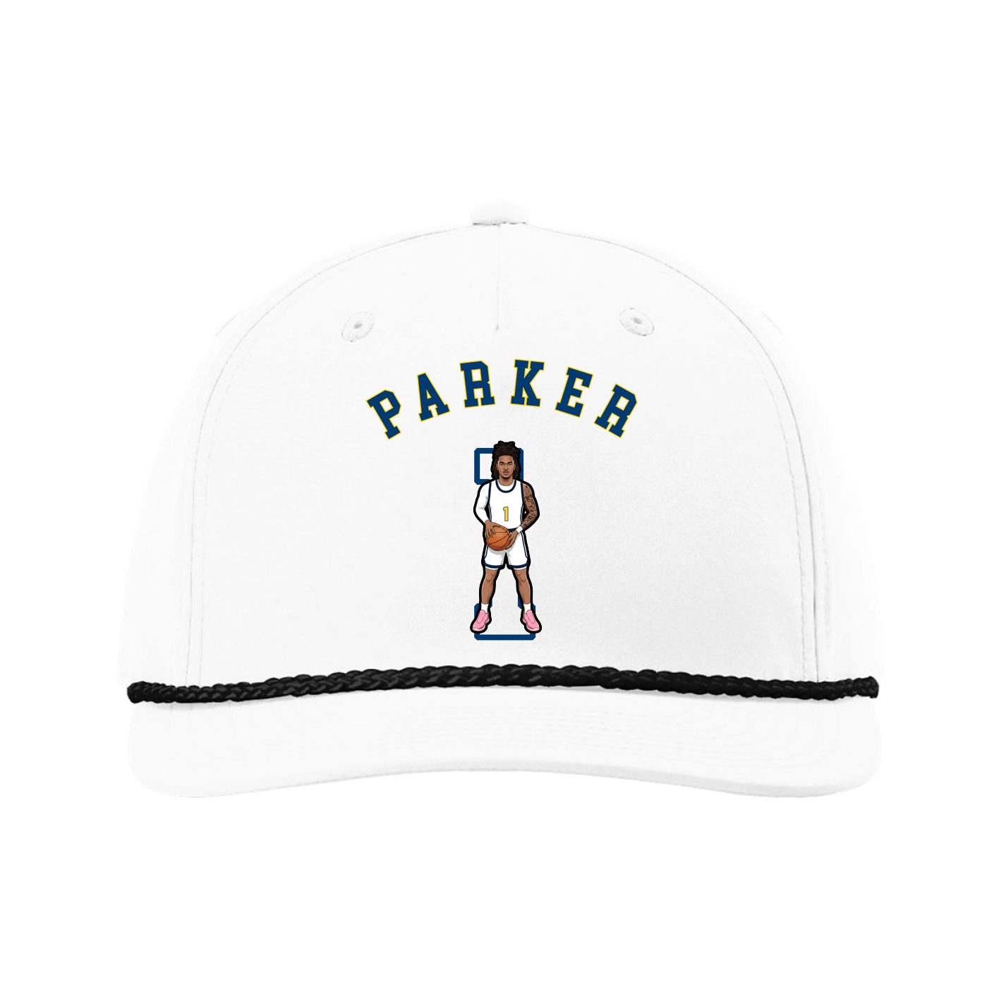 Five-Panel Classic Rope Cap — Shirsey Arch in White