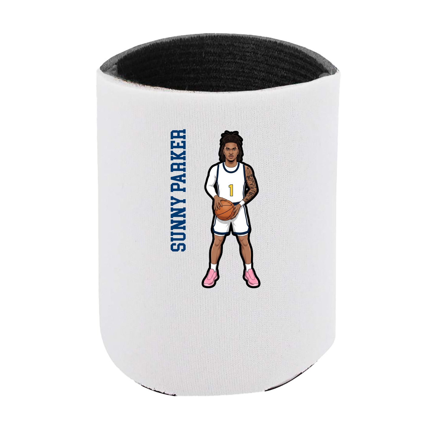 Can Holder — Name Vertical in White