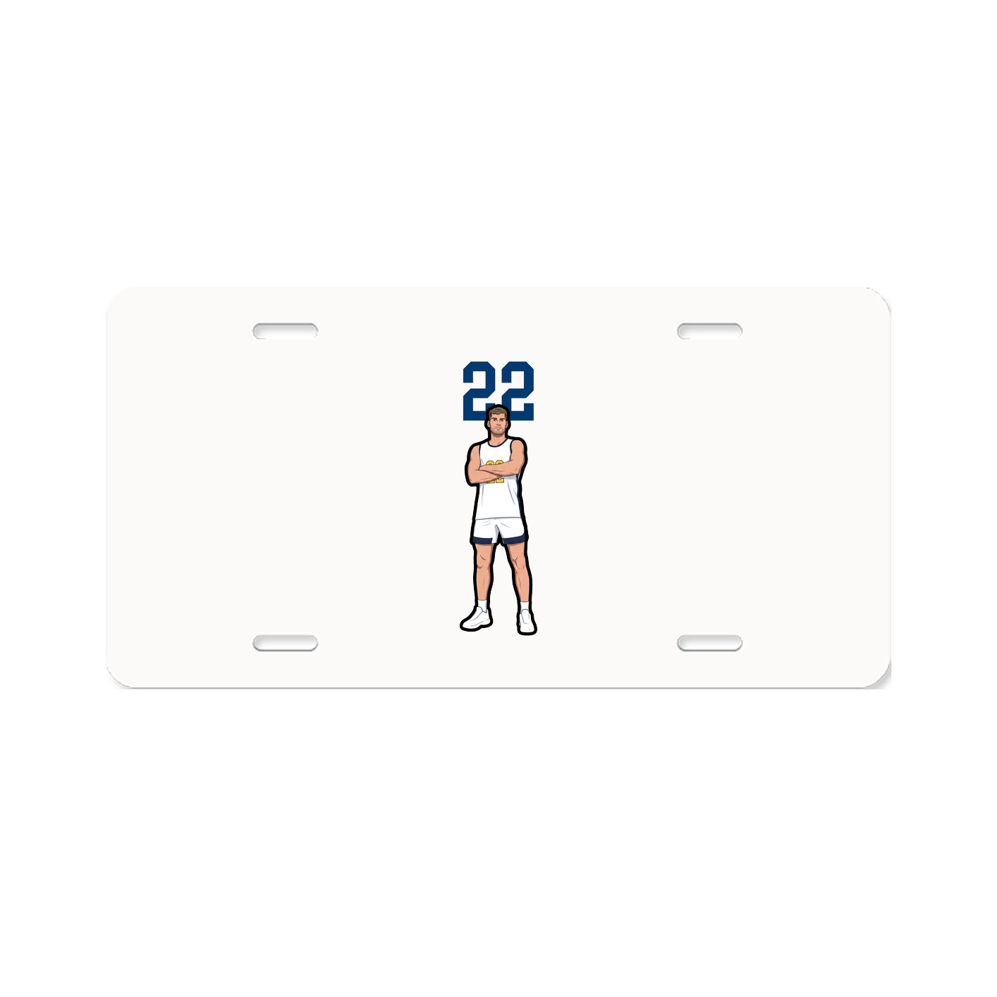 License Plate — Number Top in Classic