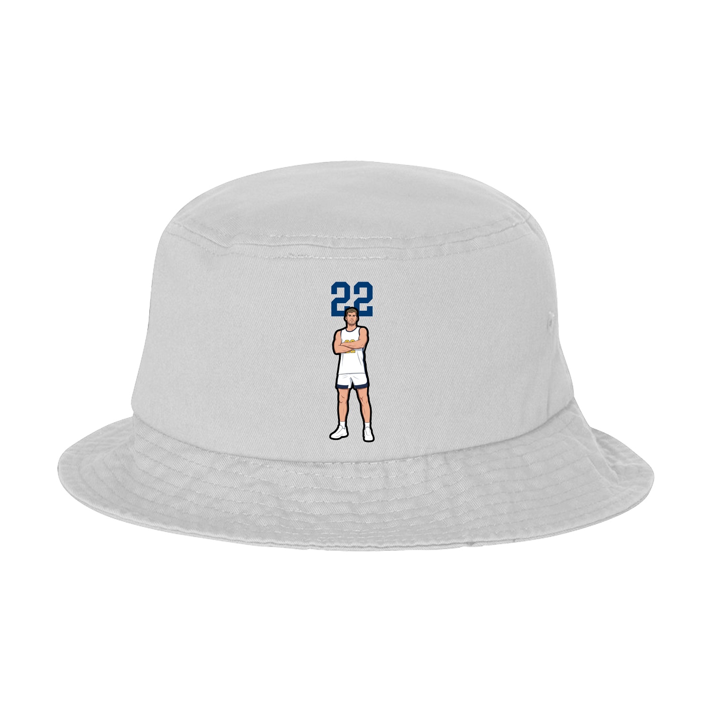 Bucket Cap — Number Top in White