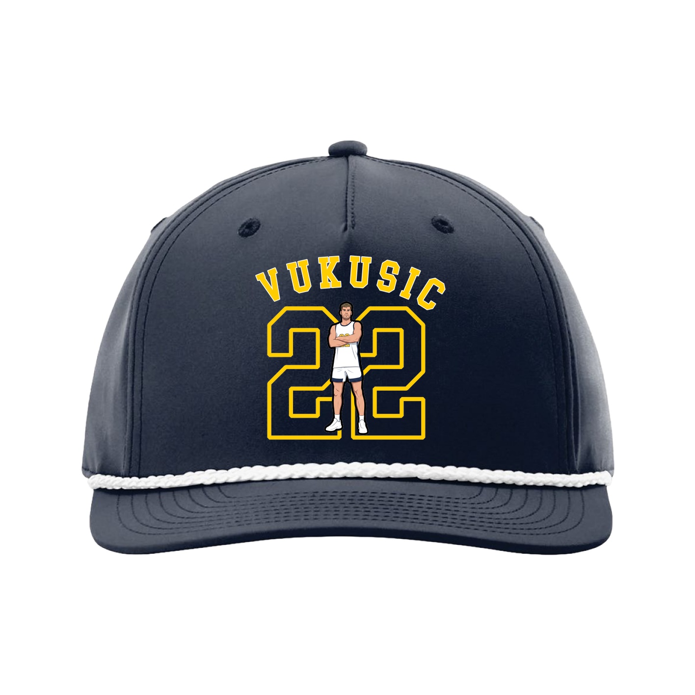 Five-Panel Classic Rope Cap — Shirsey Arch in Navy