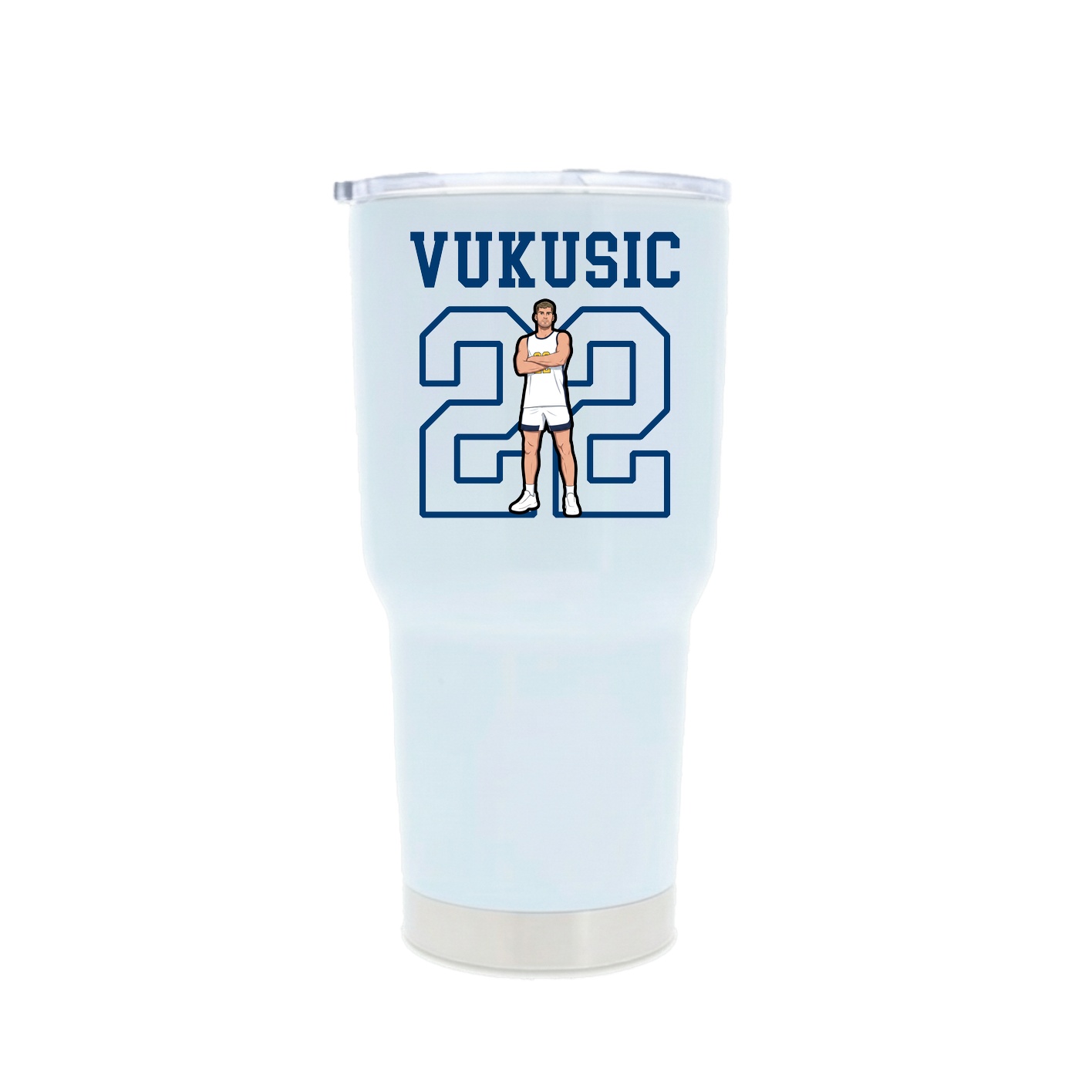 30oz Stainless Steel Tumbler — Shirsey in White
