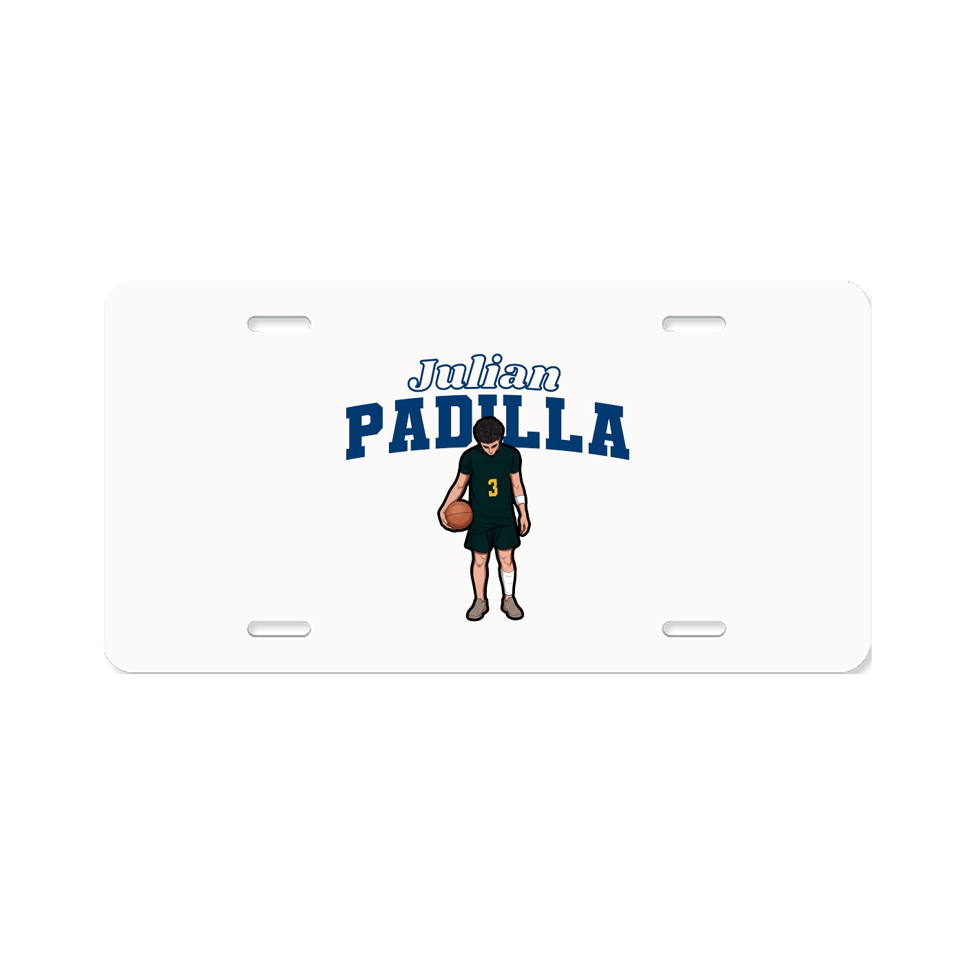 License Plate — Name Arch in Classic