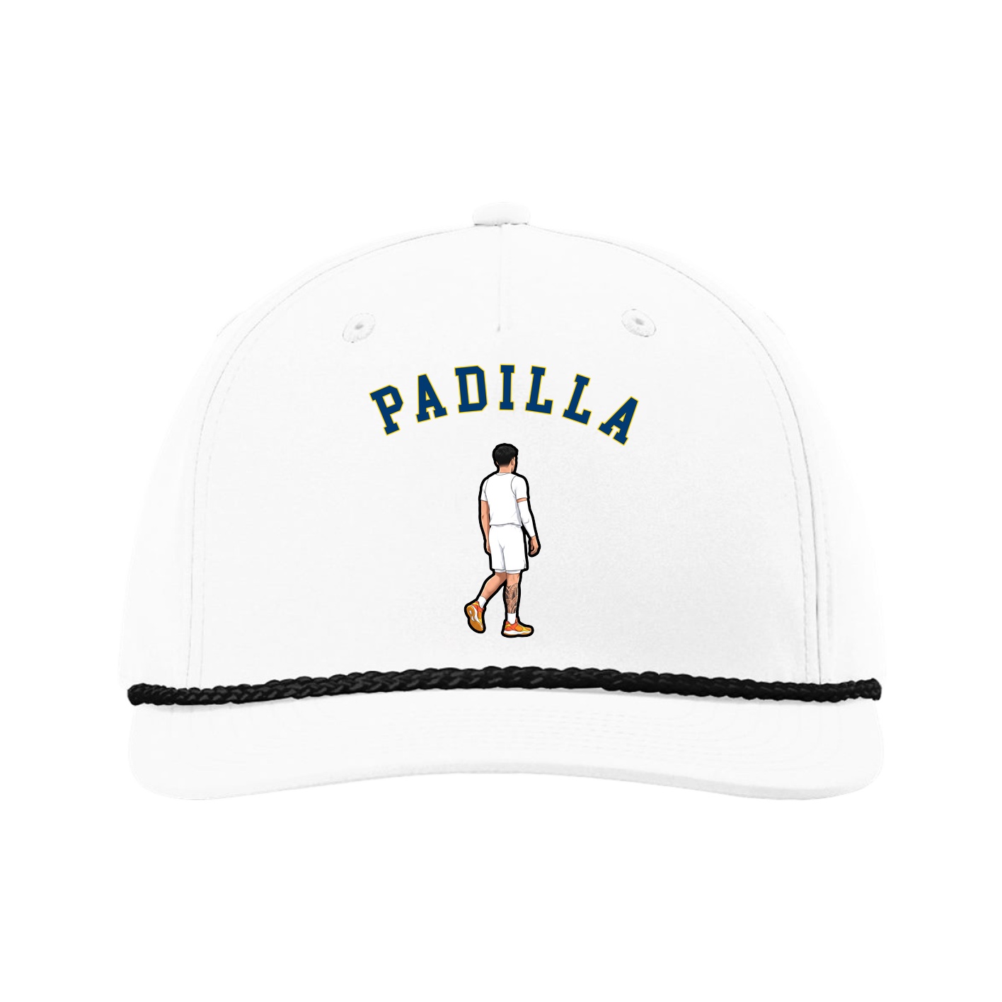 Five-Panel Classic Rope Cap — Shirsey Arch in White