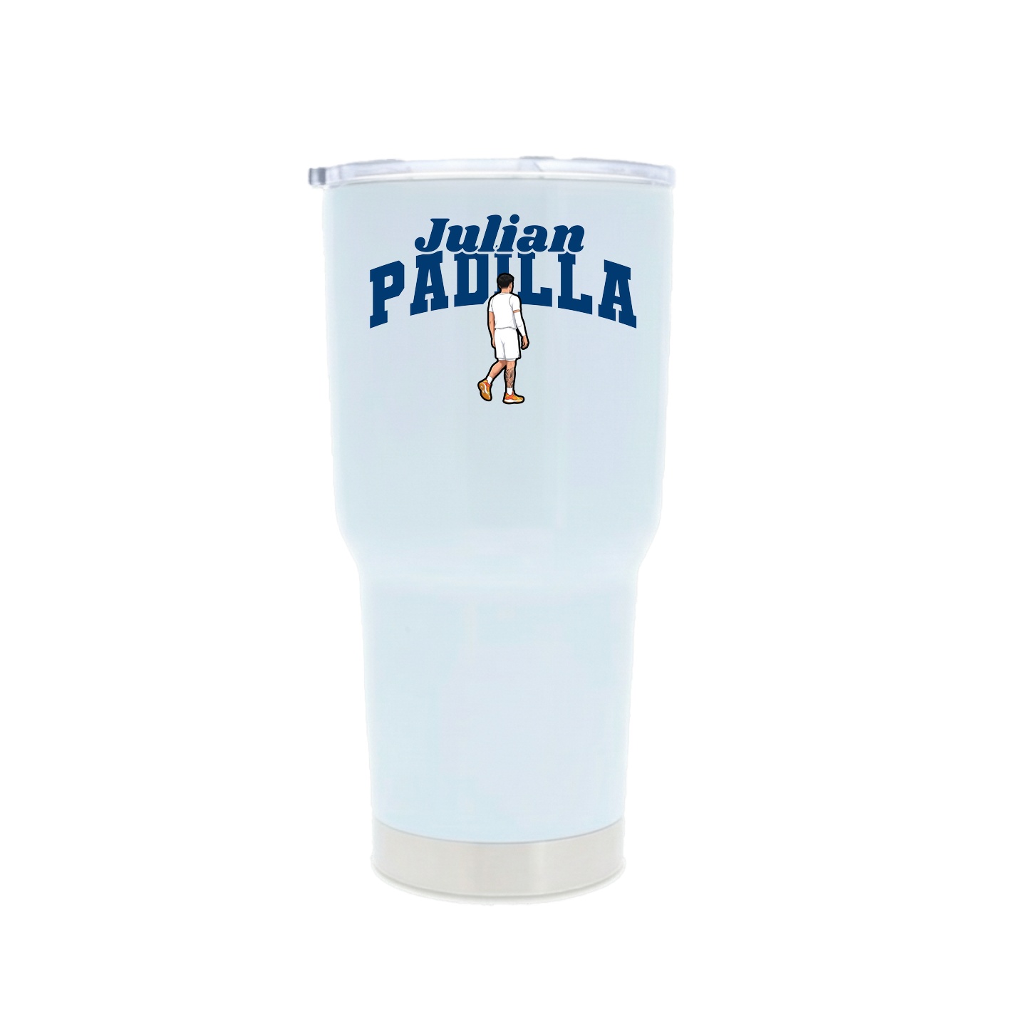 30oz Stainless Steel Tumbler — Signature Arch in White