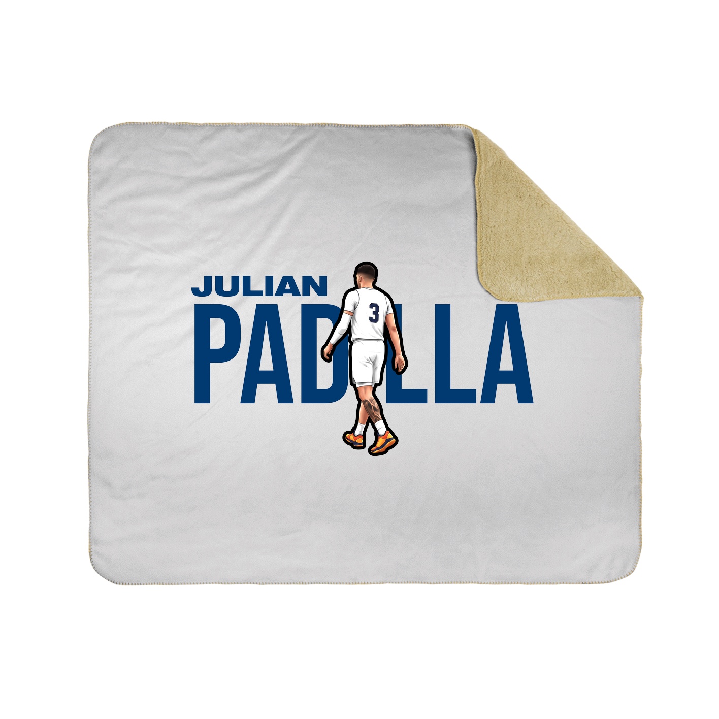 Throw Blanket — Player Name in White