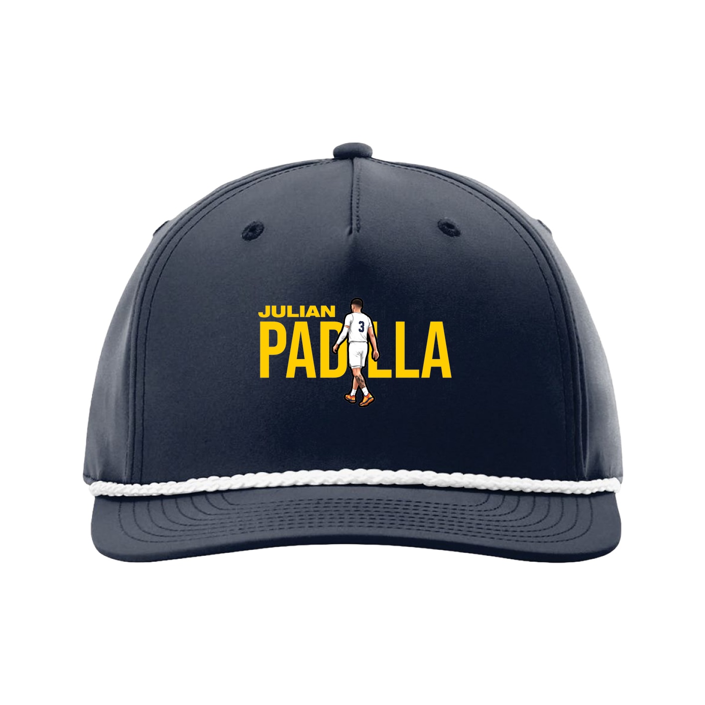 Five-Panel Classic Rope Cap — Player Name in Navy