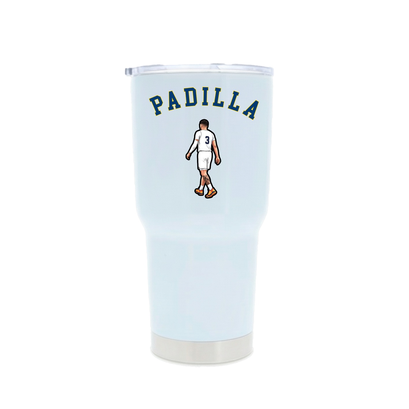 30oz Stainless Steel Tumbler — Shirsey Arch in White