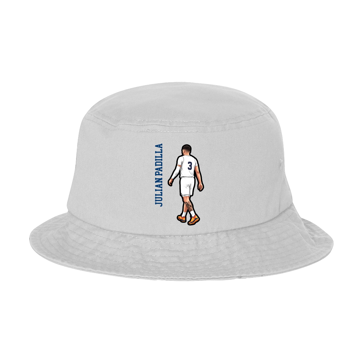 Bucket Cap — Name Vertical in White