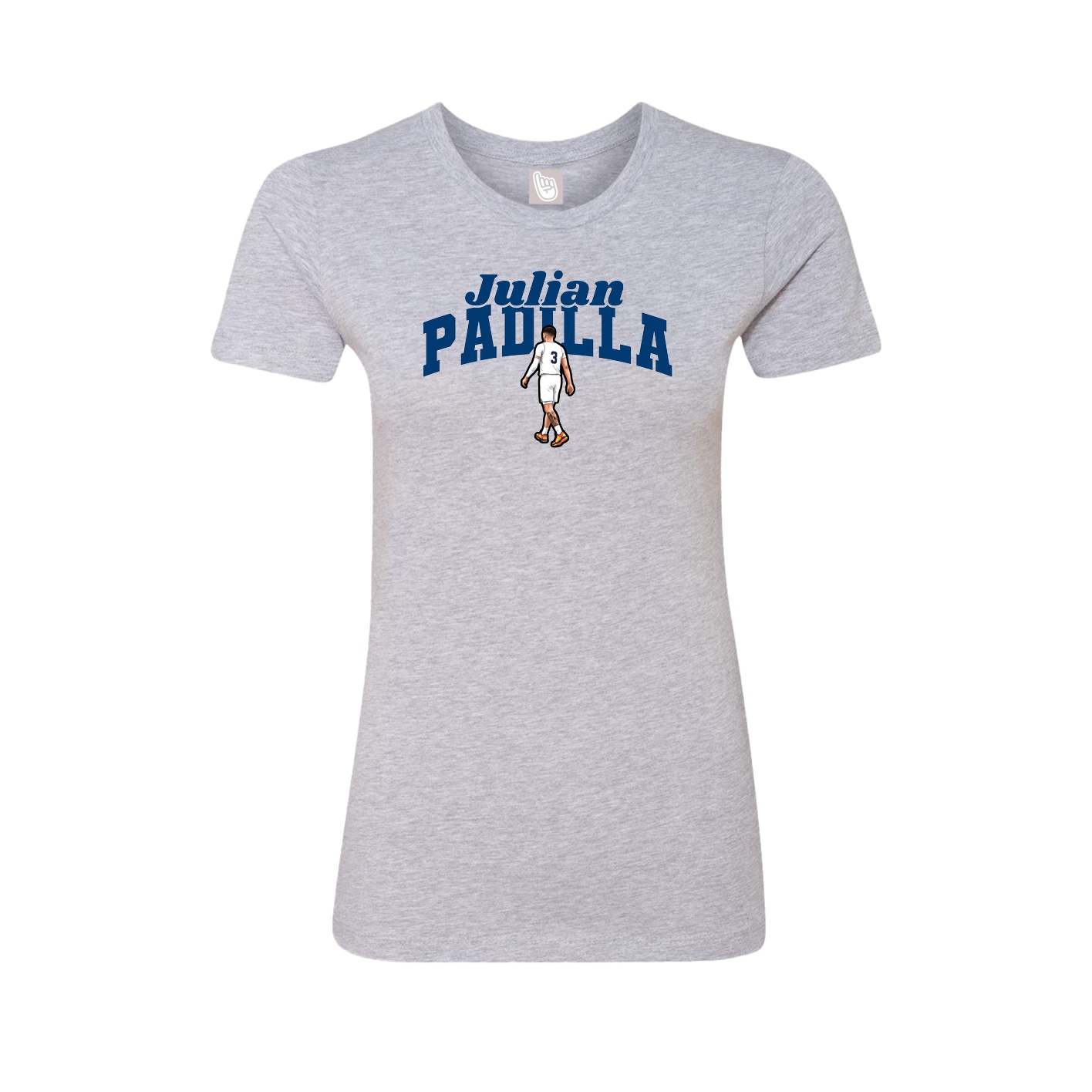 Fitted Women's Tee — Signature Arch in Grey