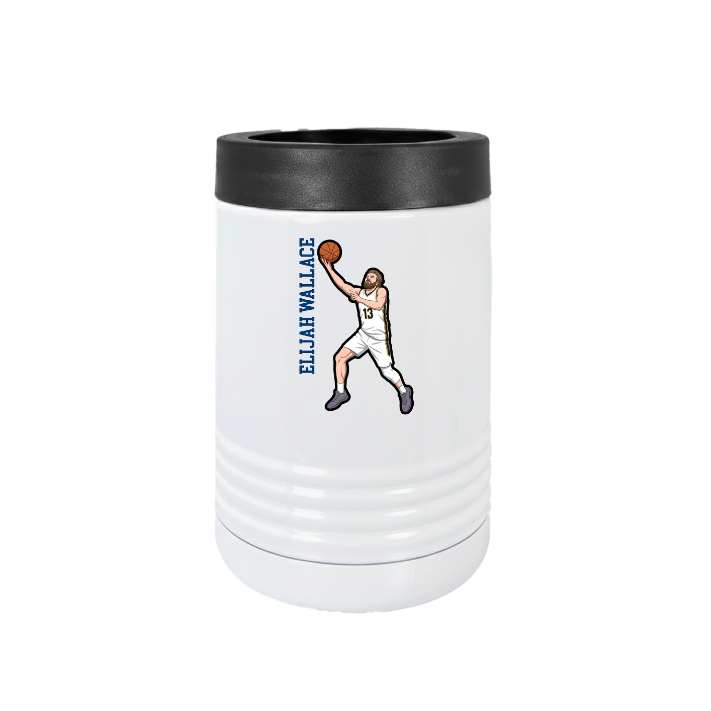 Beverage Holder — Name Vertical in White