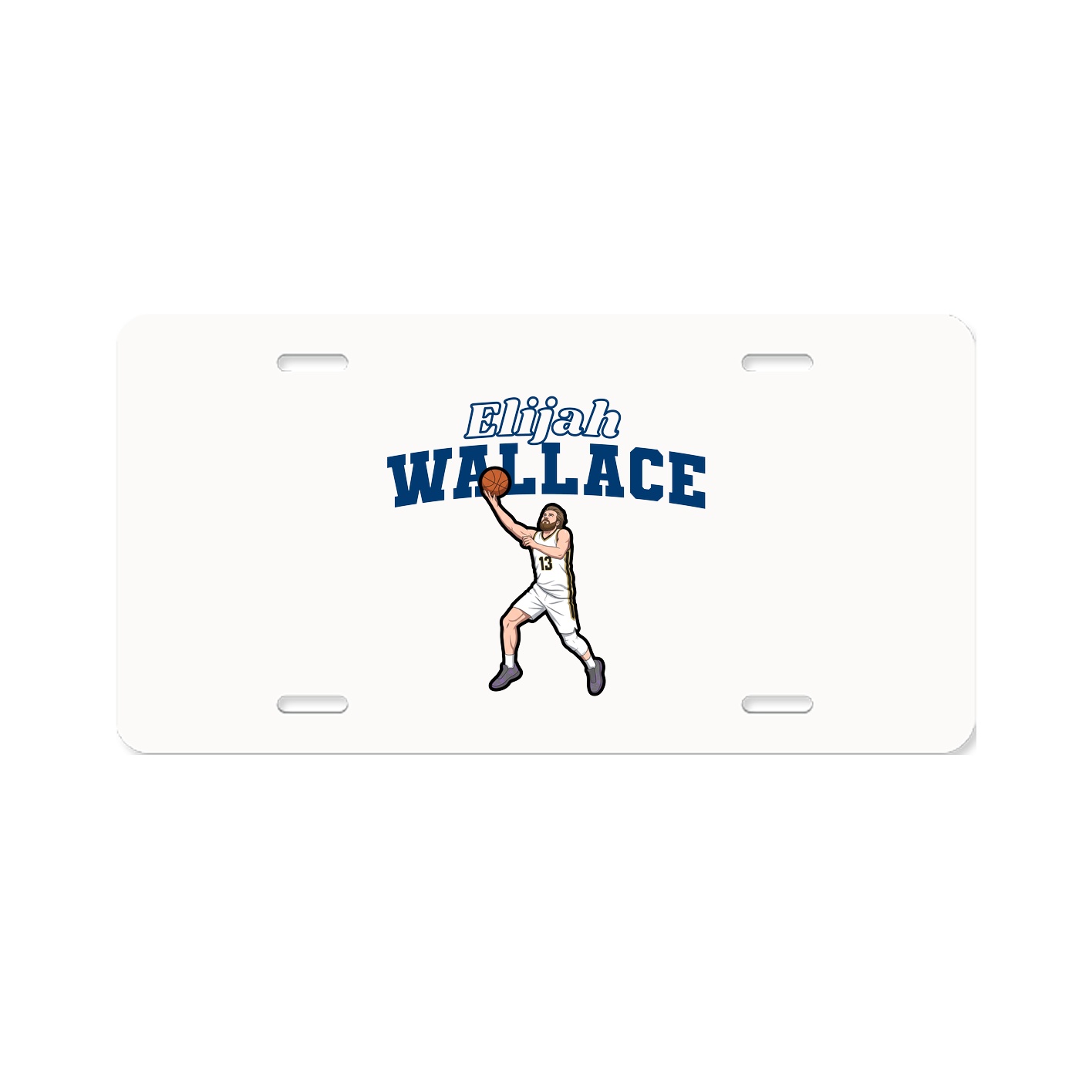 License Plate — Name Arch in Classic