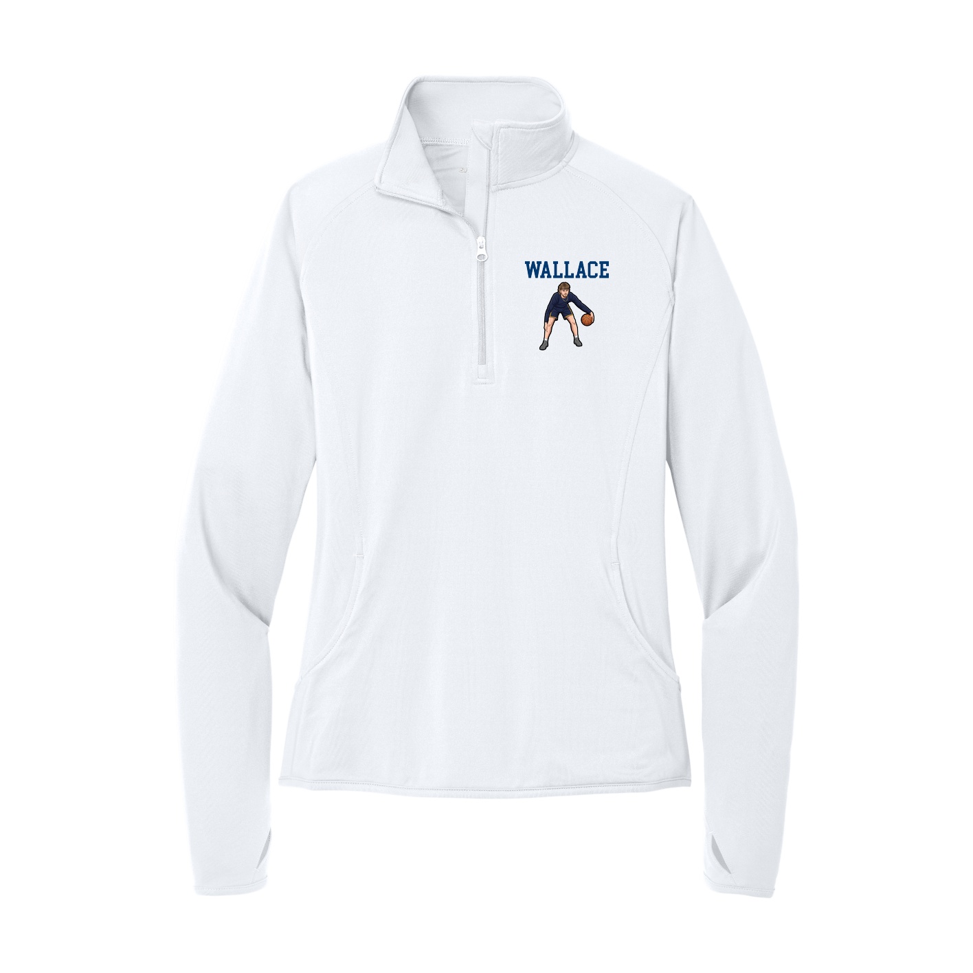 Women's Q-Zip Pullover — Shirsey in White
