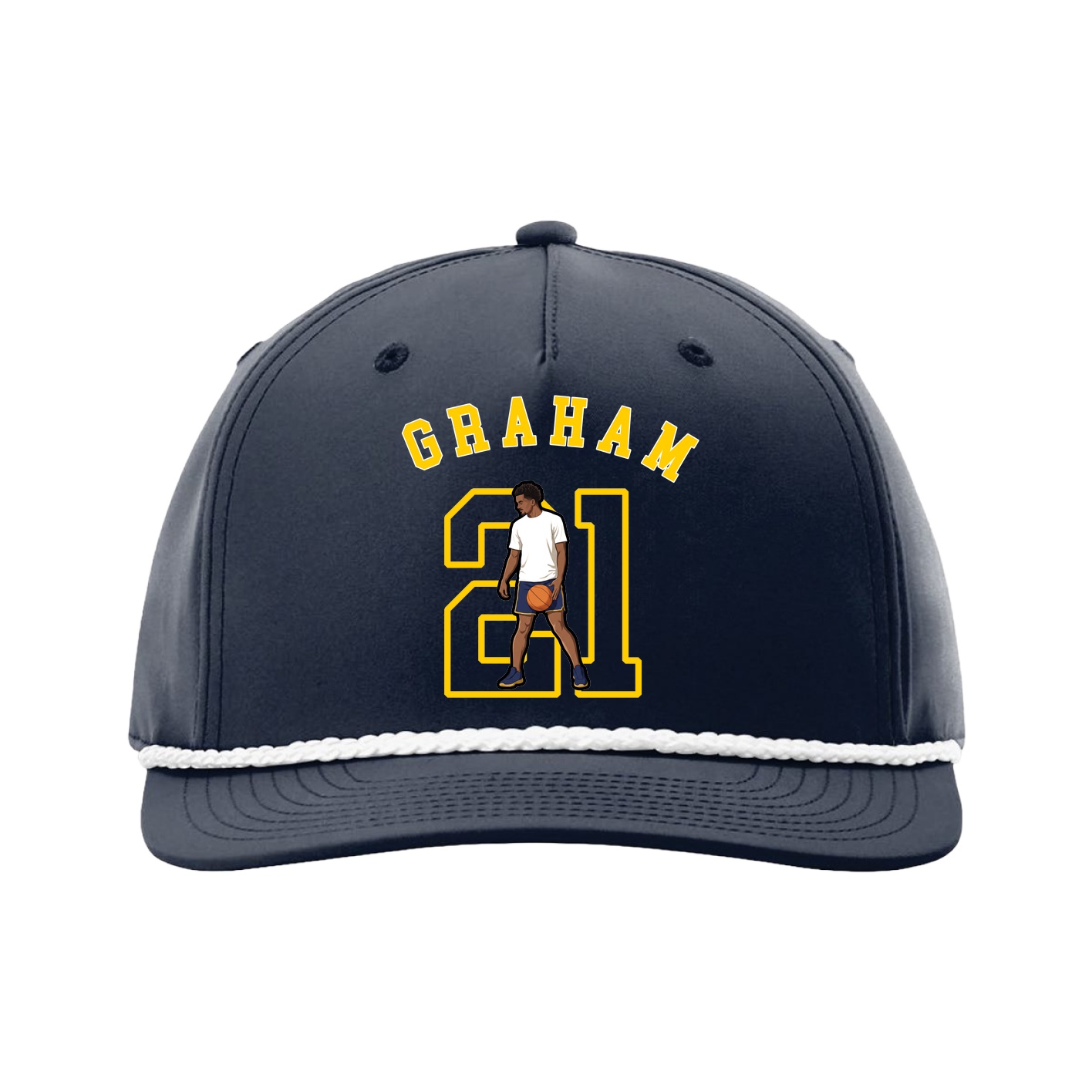 Five-Panel Classic Rope Cap — Shirsey Arch in Navy