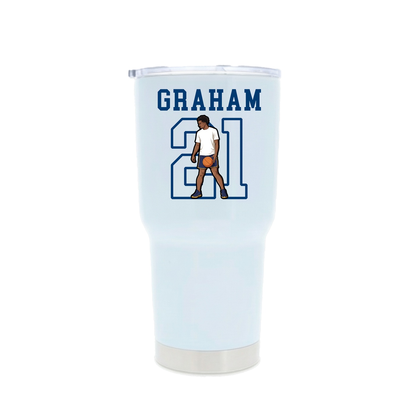 30oz Stainless Steel Tumbler — Shirsey in White