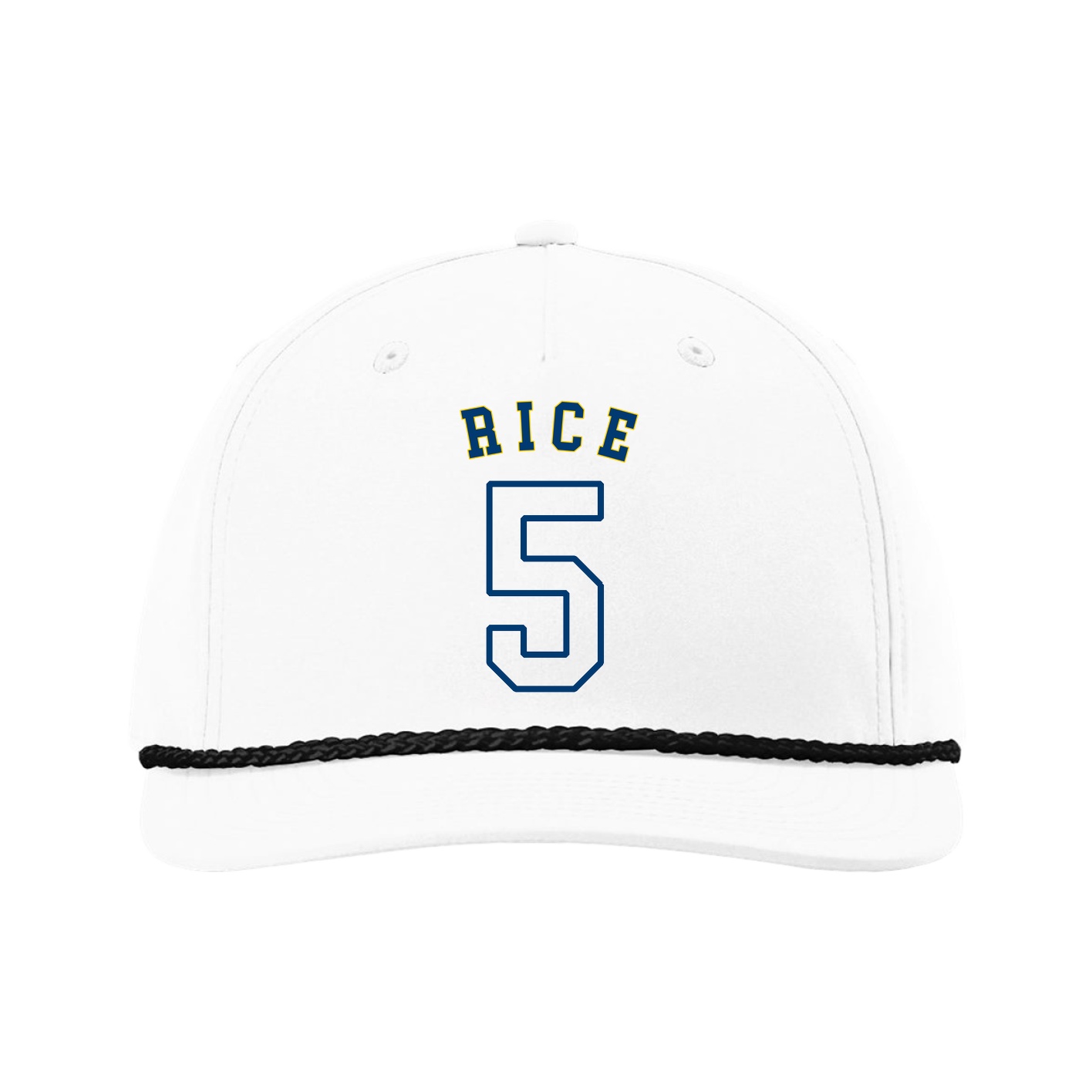 Five-Panel Classic Rope Cap — Shirsey Arch in White