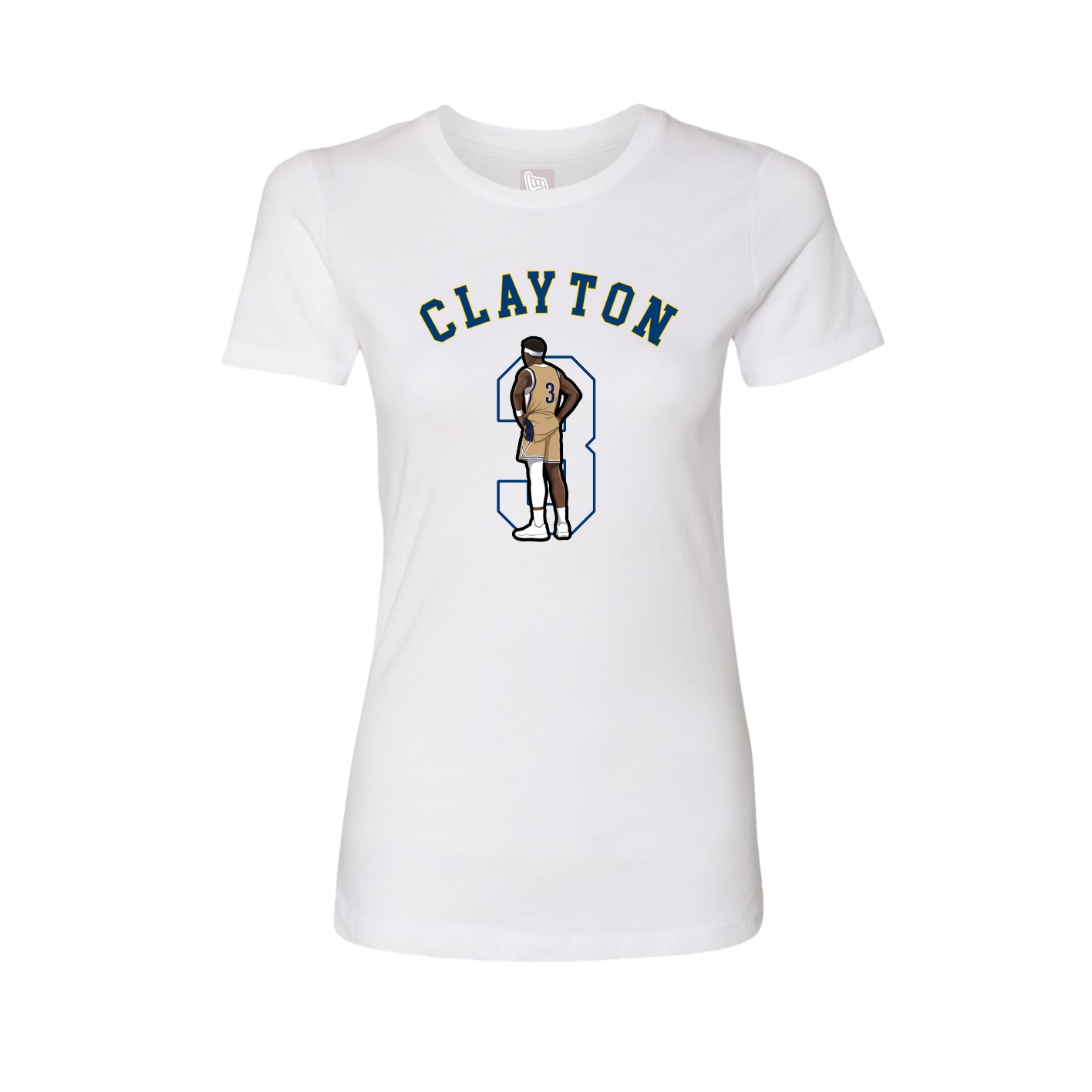 Fitted Women's Tee — Shirsey Arch in White