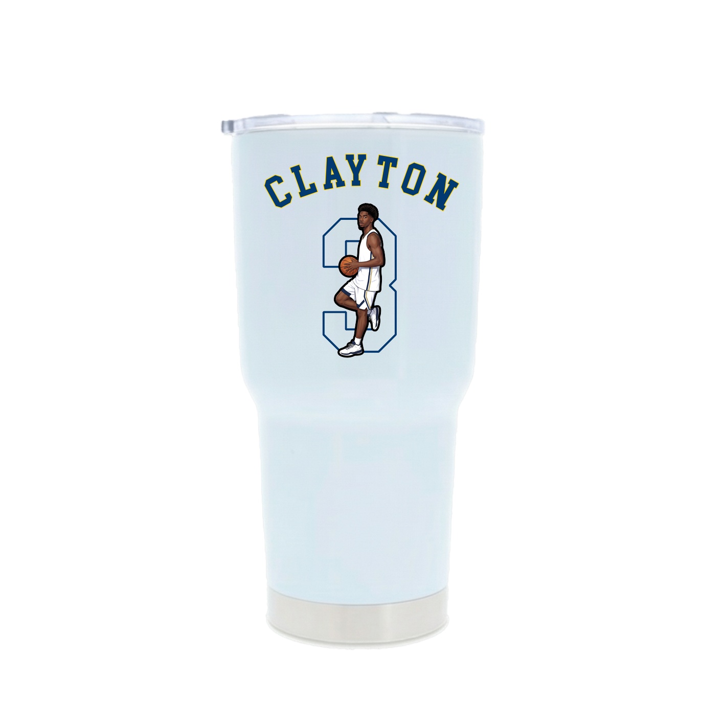 30oz Stainless Steel Tumbler — Shirsey Arch in White