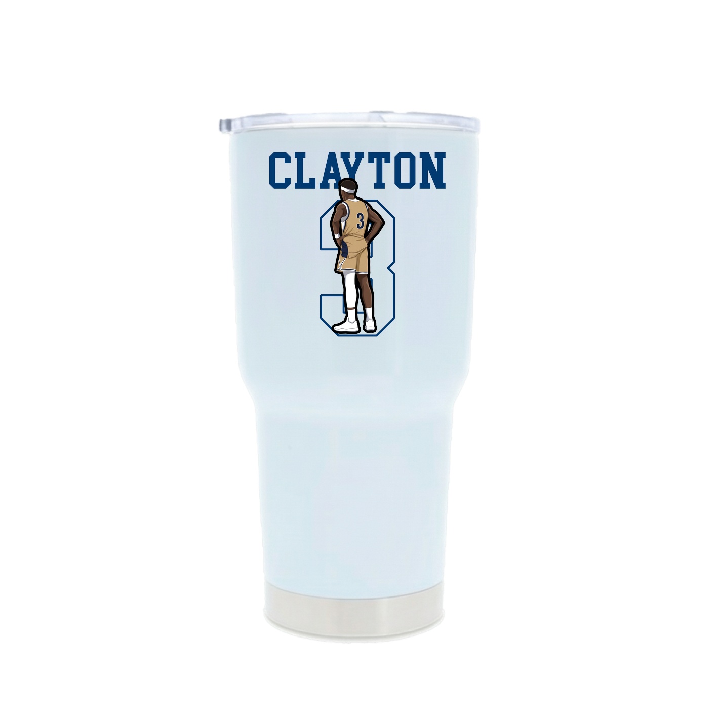 30oz Stainless Steel Tumbler — Shirsey in White