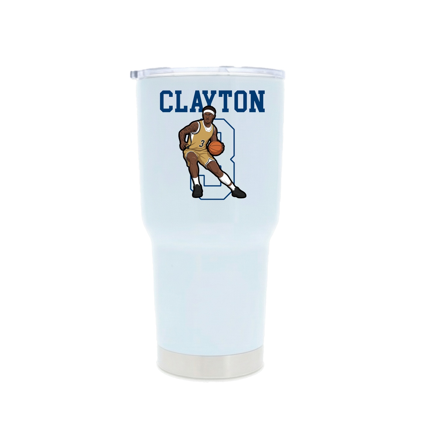 30oz Stainless Steel Tumbler — Shirsey in White