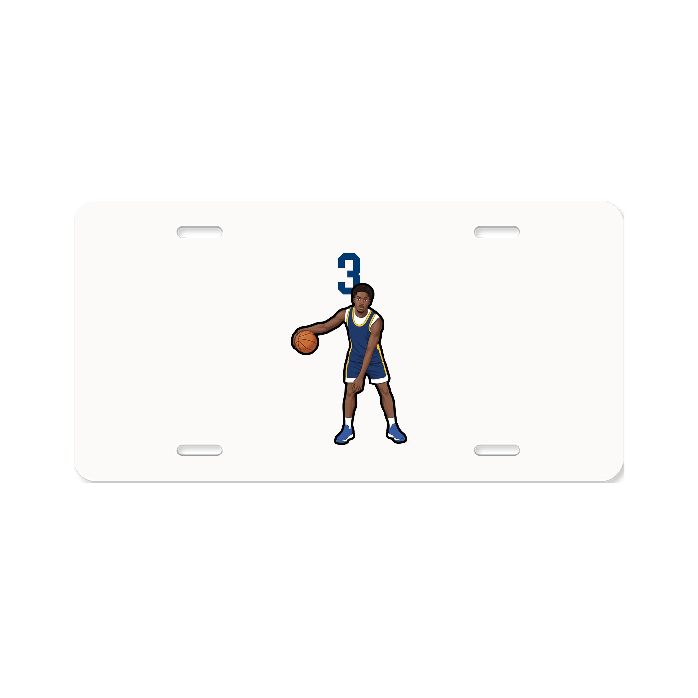 License Plate — Number Top in Classic
