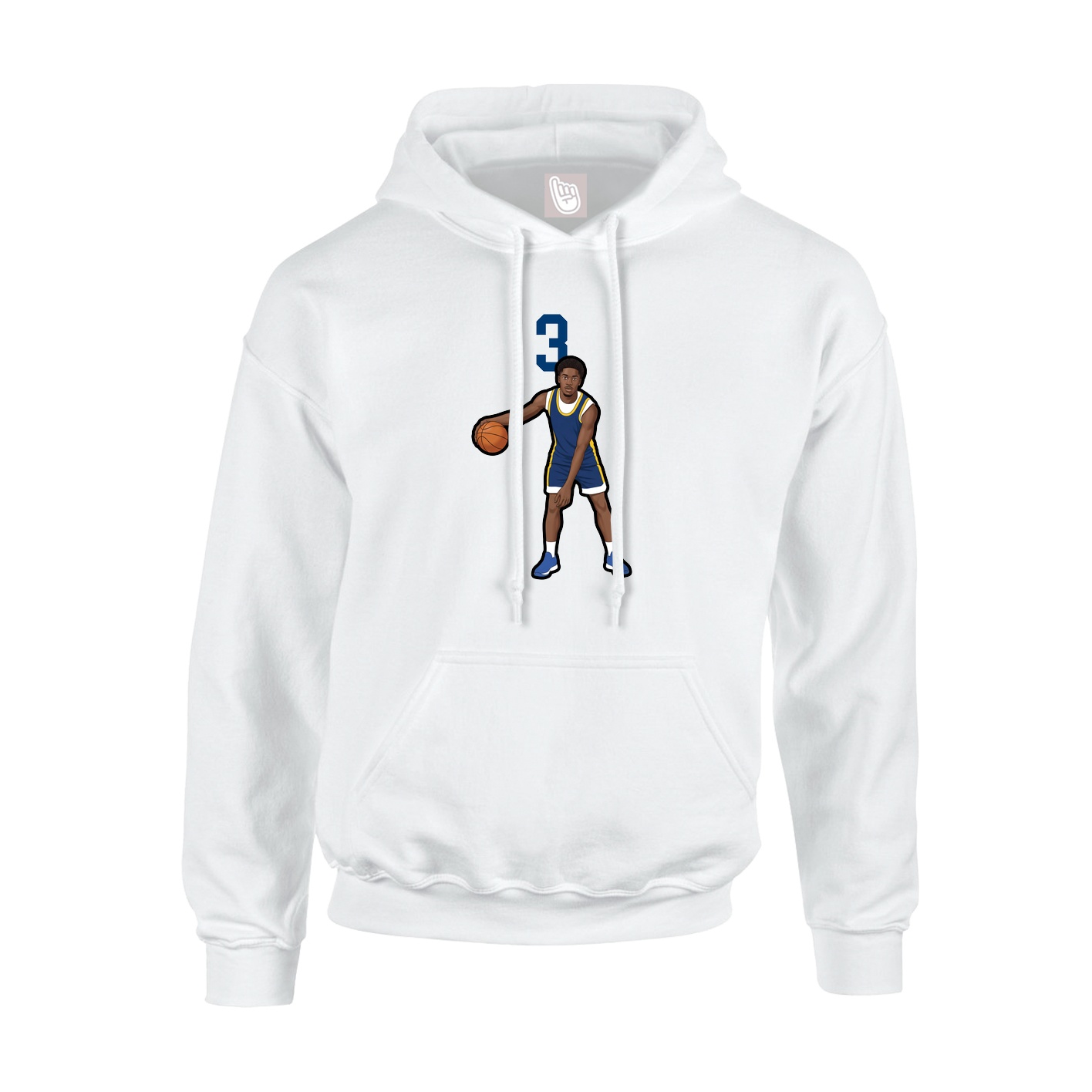 Hoodie — Number Top in White
