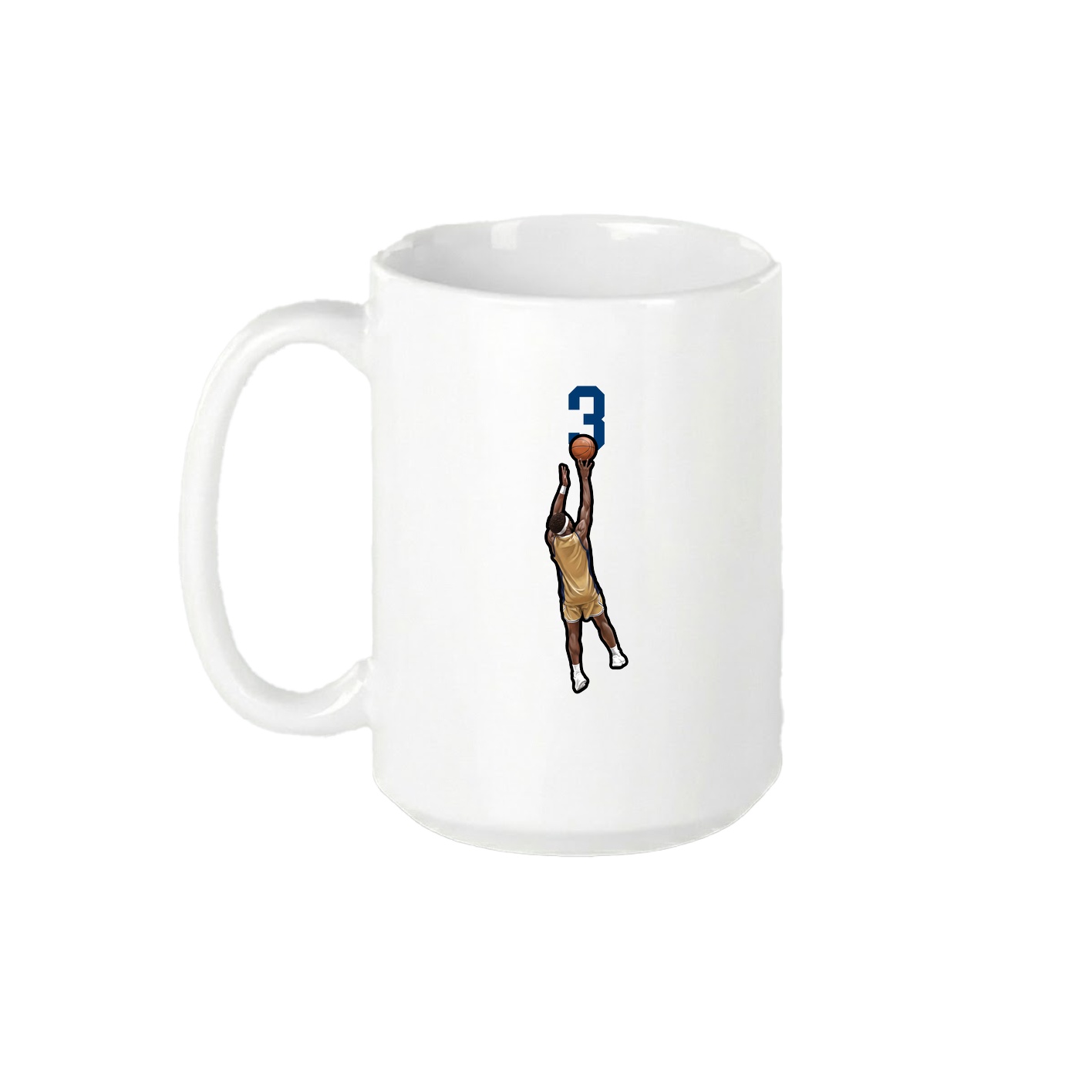 15oz Coffee Mug — Number Top in White