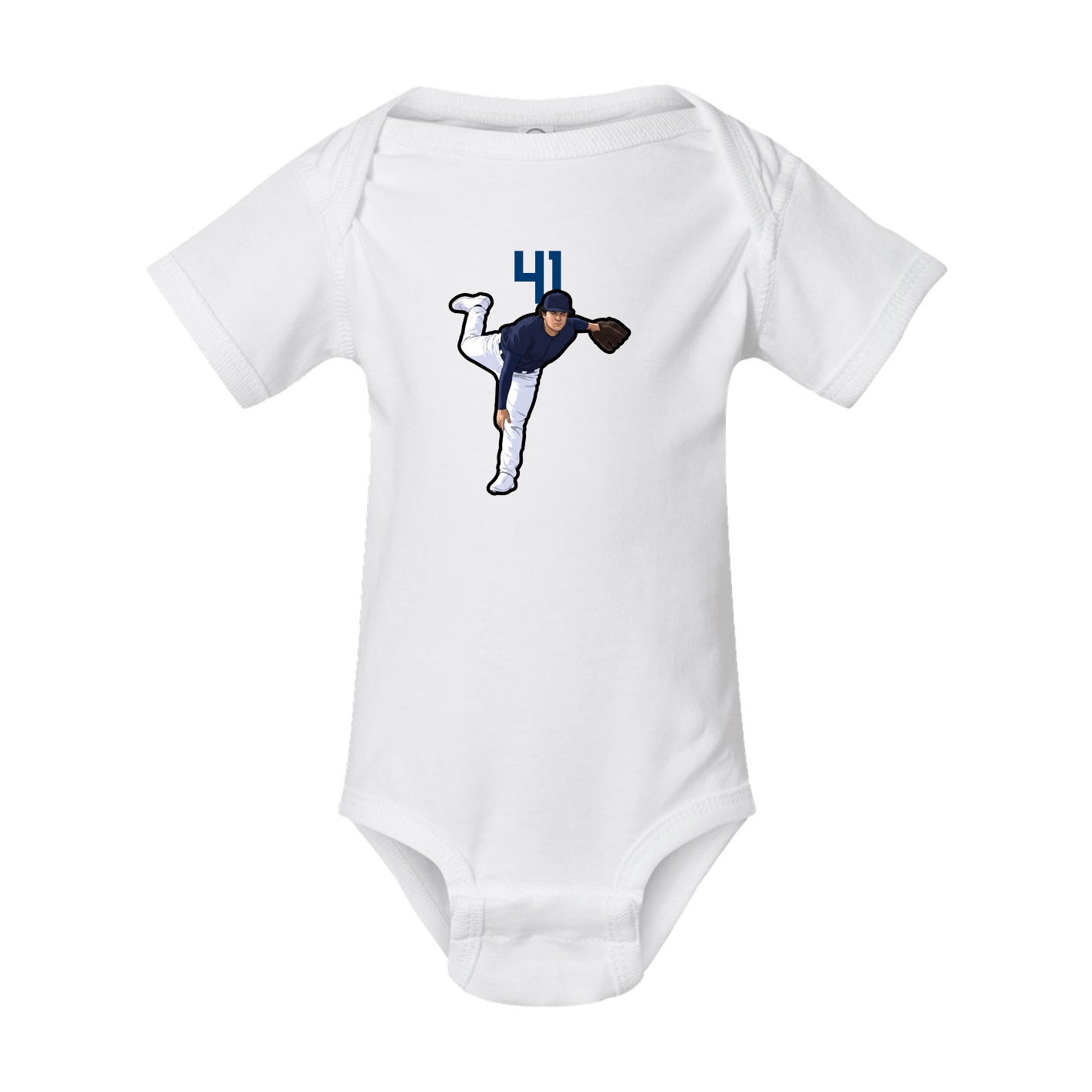 Baby Onesie — Number Top in White