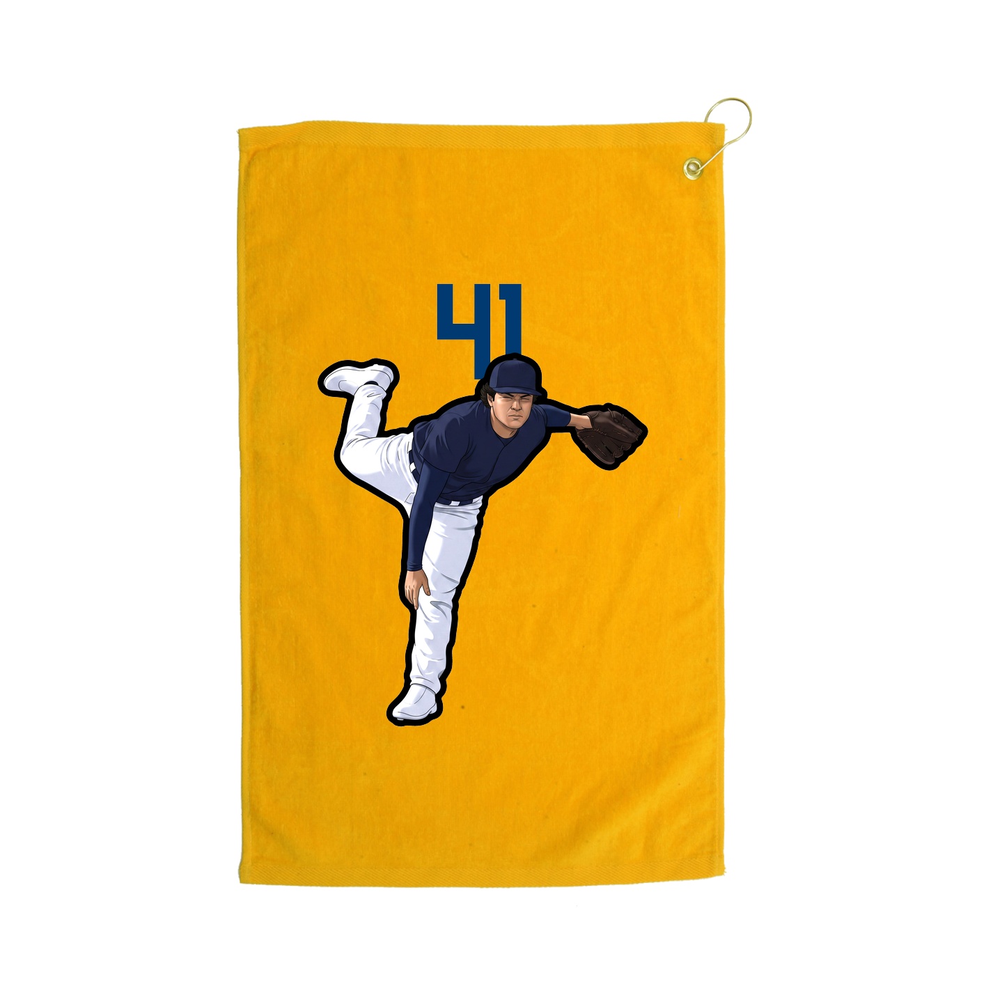 Golf Towel — Number Top in Gold