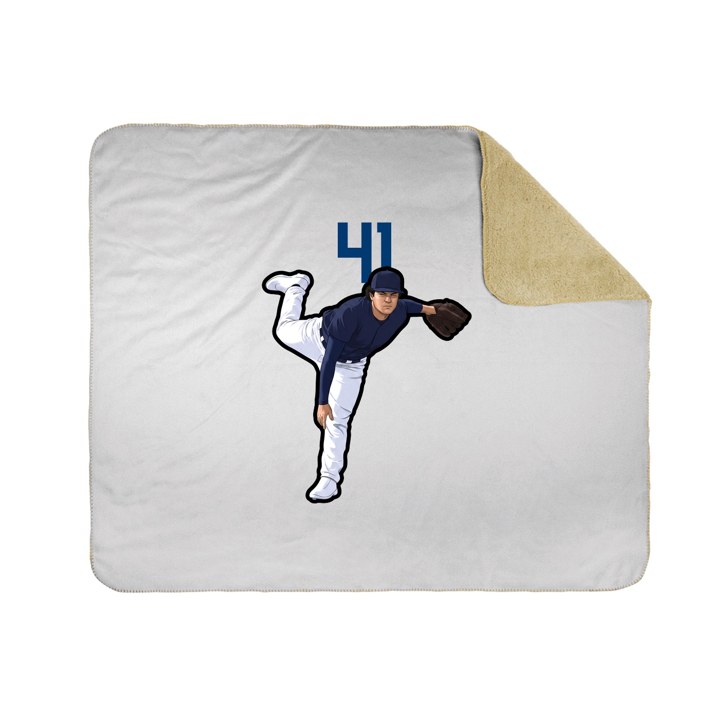 Throw Blanket — Number Top in White