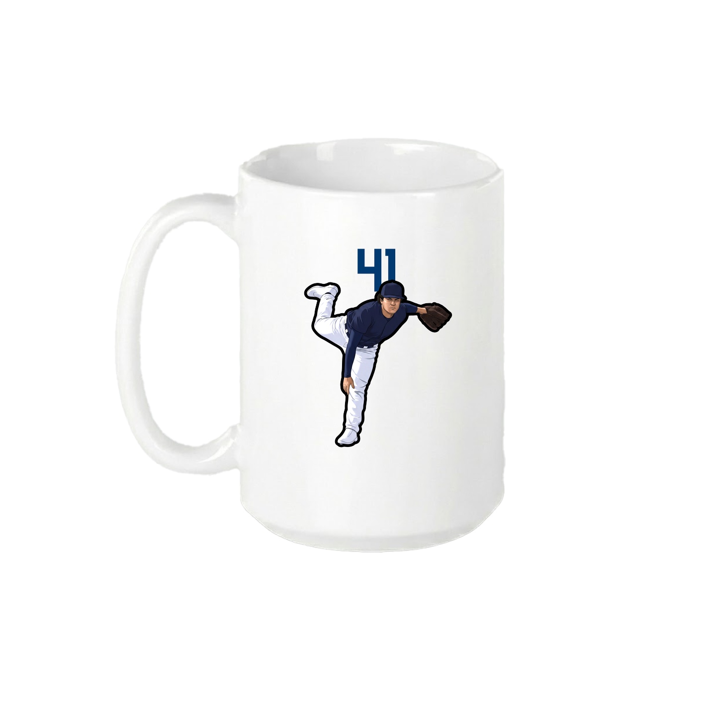 15oz Coffee Mug — Number Top in White