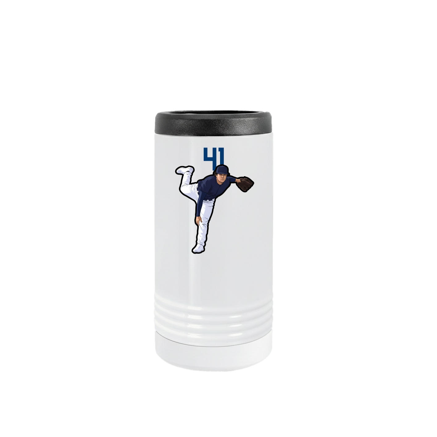 Slim Beverage Holder — Number Top in White