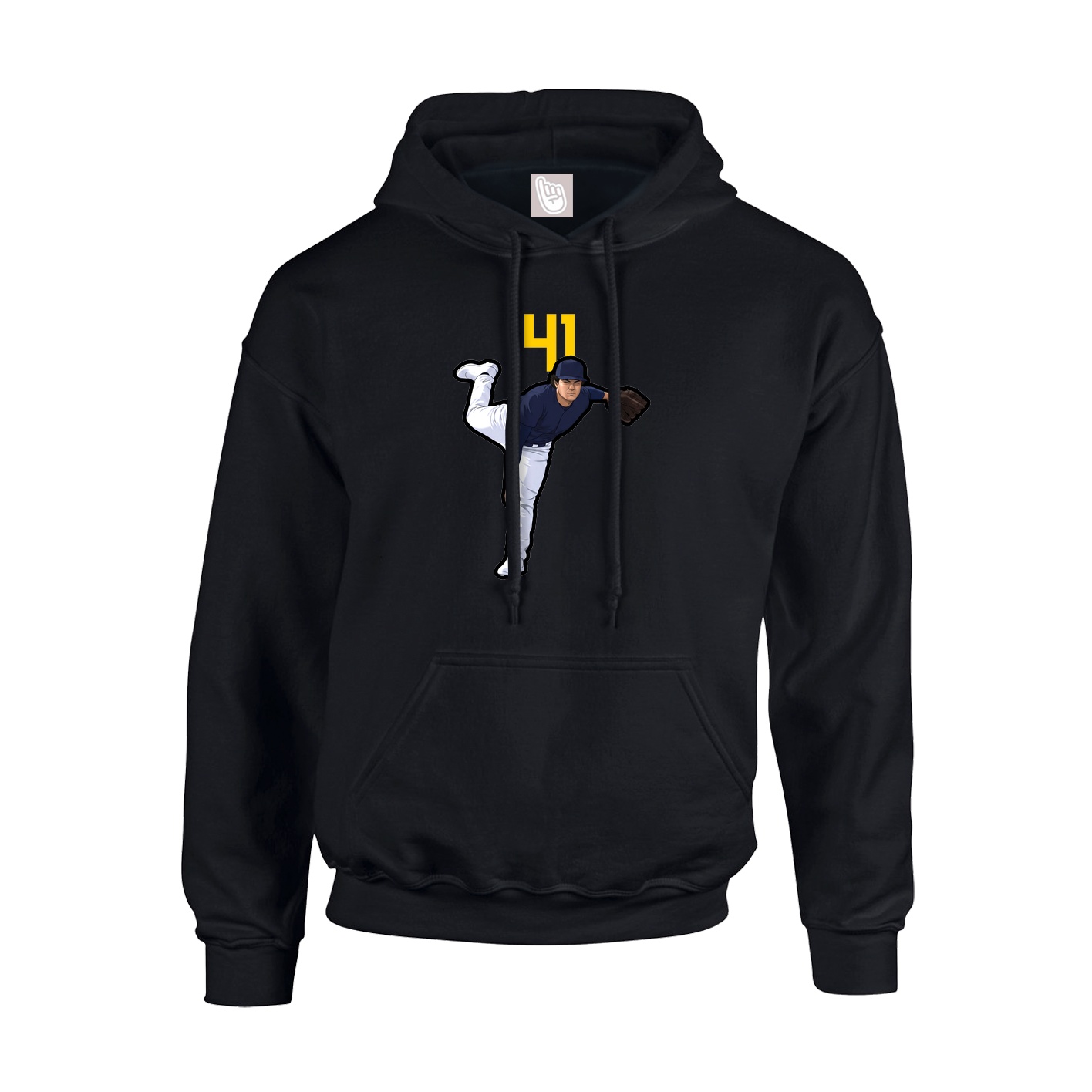 Youth Hoodie — Number Top in Black