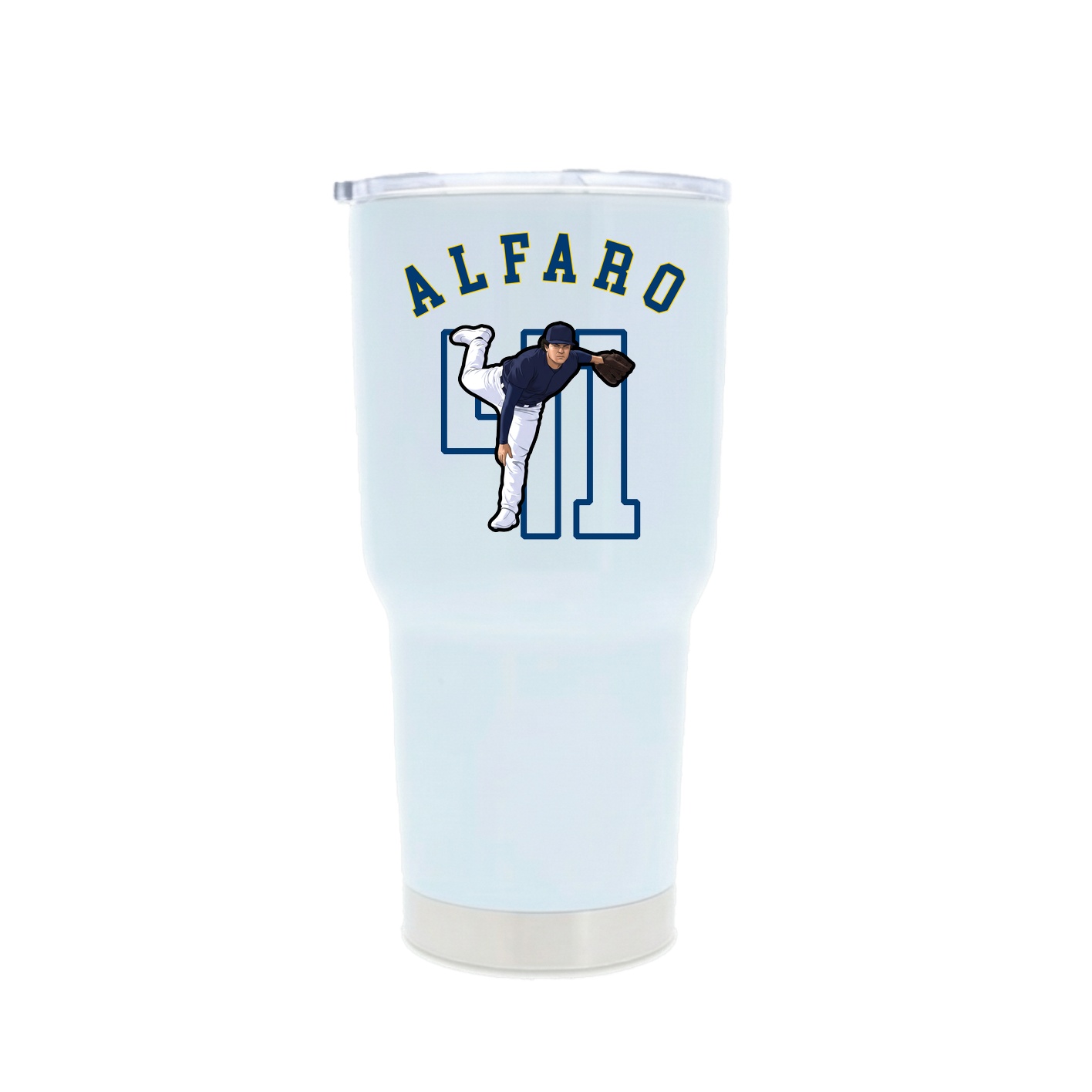 30oz Stainless Steel Tumbler — Shirsey Arch in White