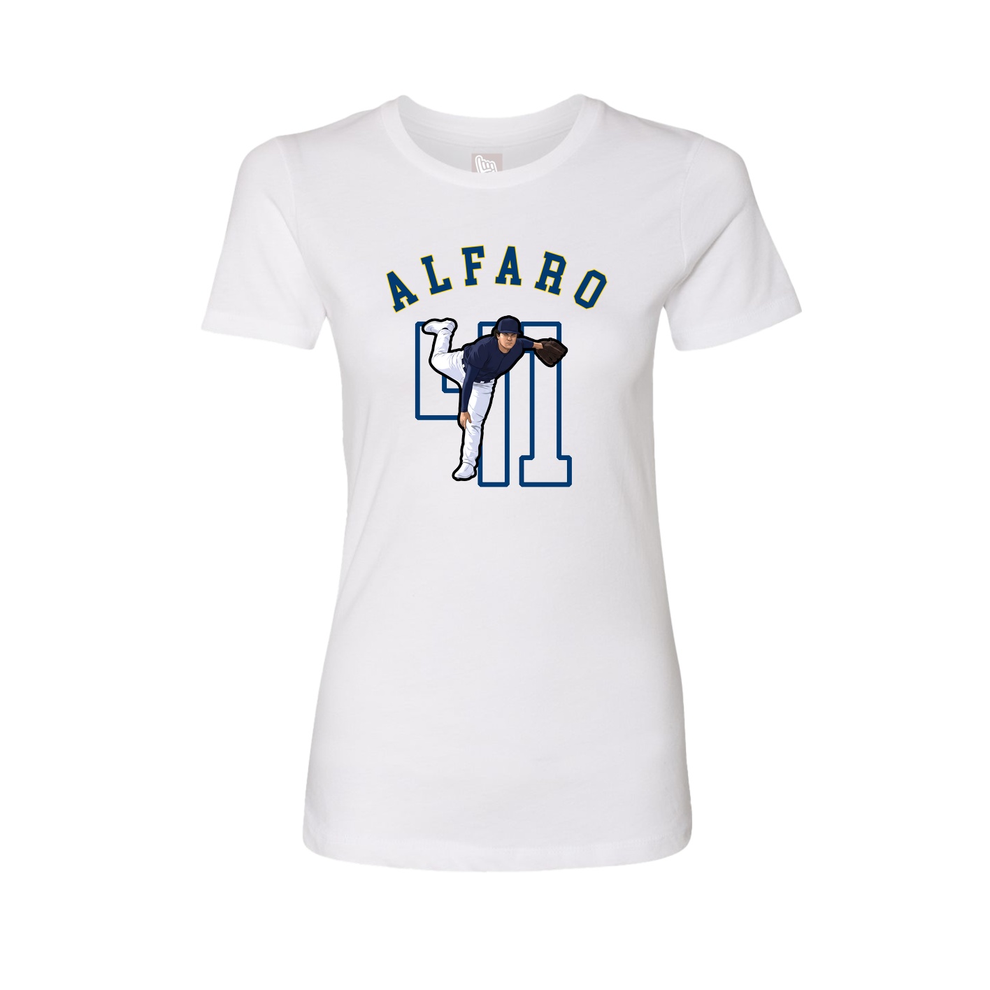 Fitted Women's Tee — Shirsey Arch in White