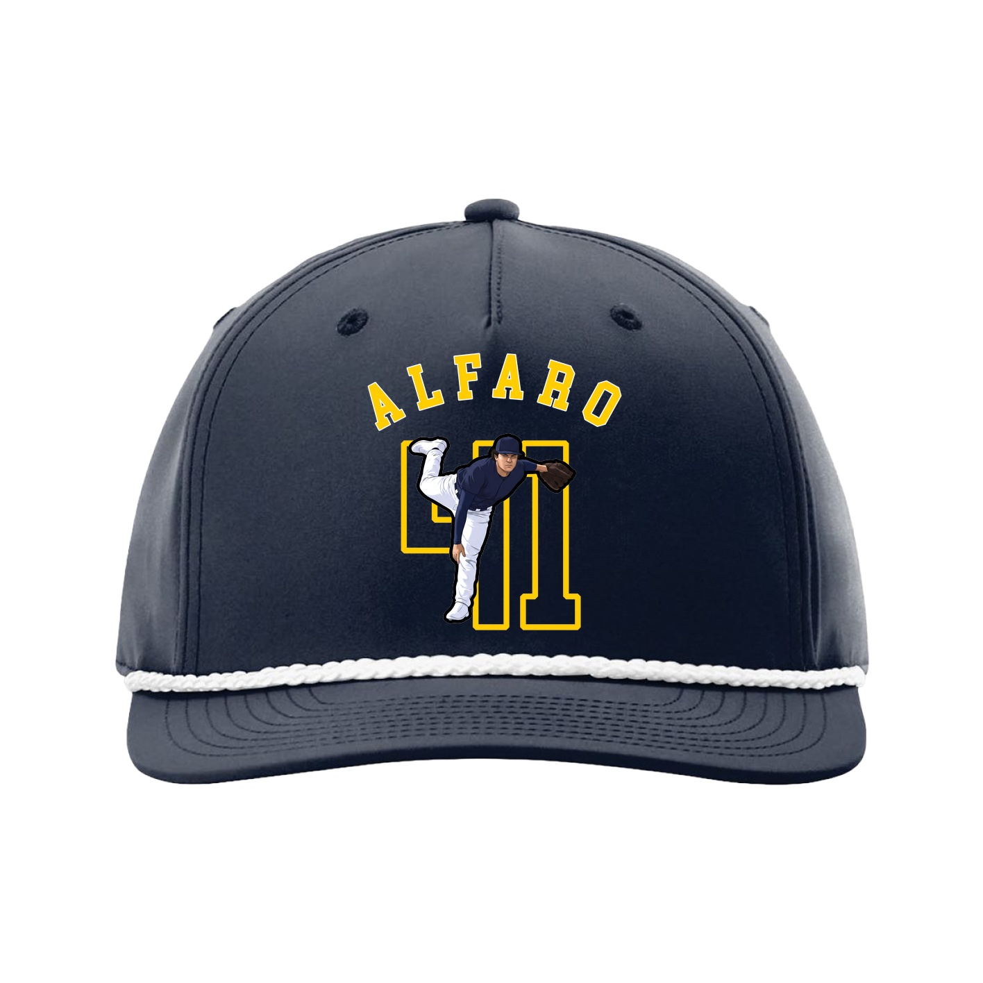 Five-Panel Classic Rope Cap — Shirsey Arch in Navy