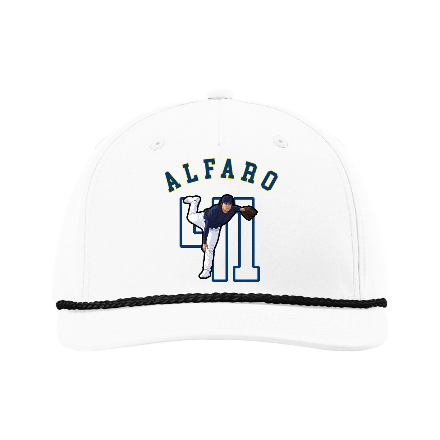 Five-Panel Classic Rope Cap — Shirsey Arch in White