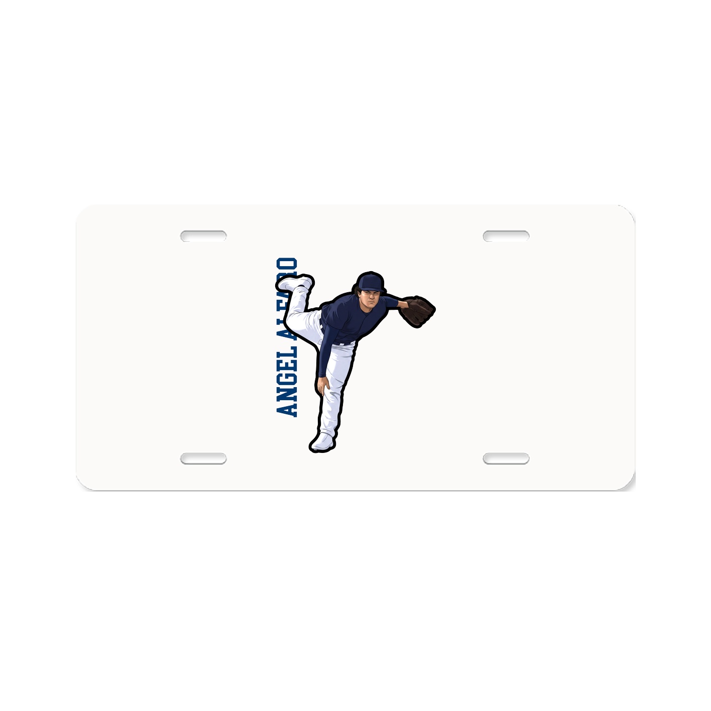 License Plate — Name Vertical in Classic