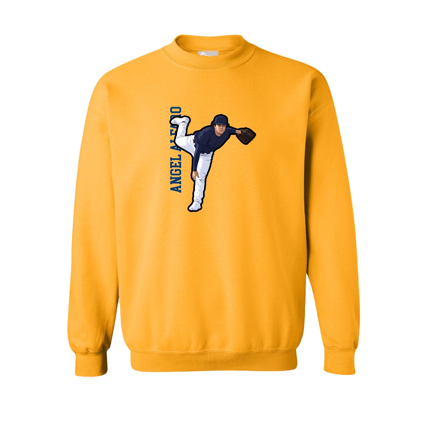 Fleece Crew — Name Vertical in Gold