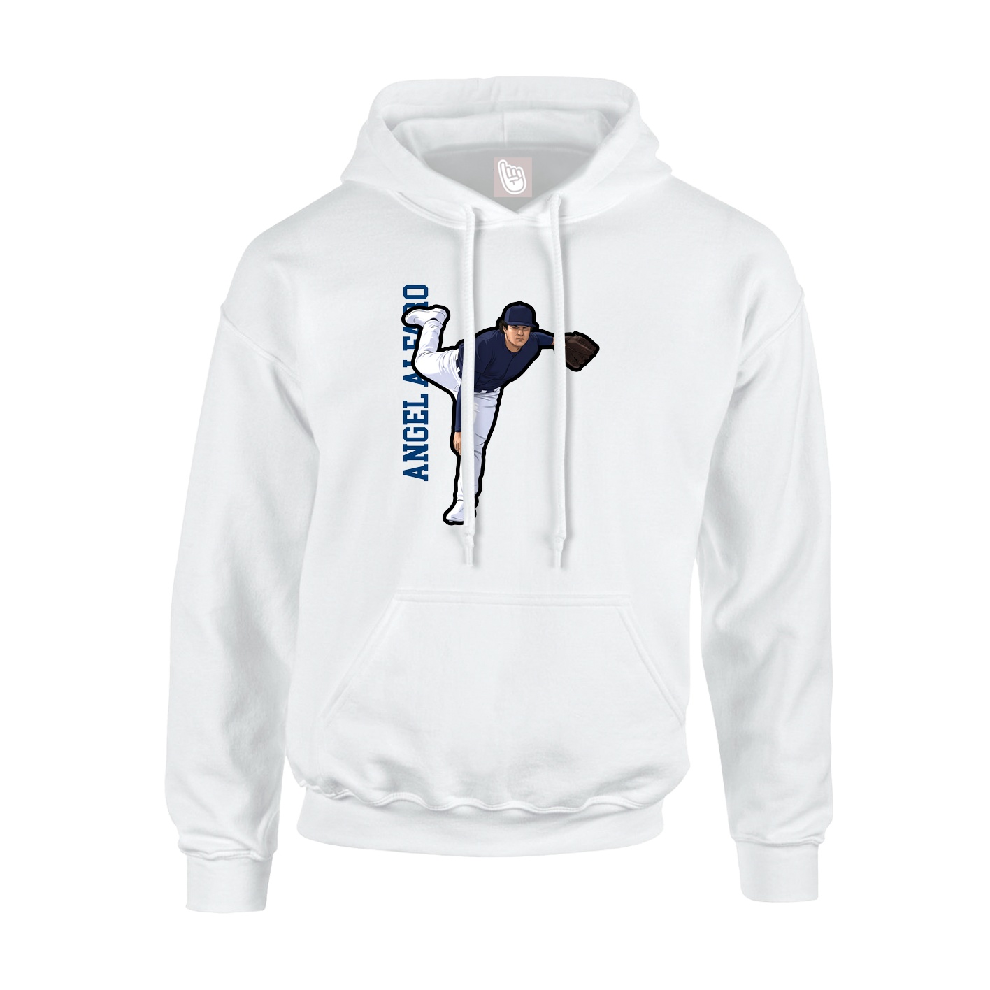 Youth Hoodie — Name Vertical in White