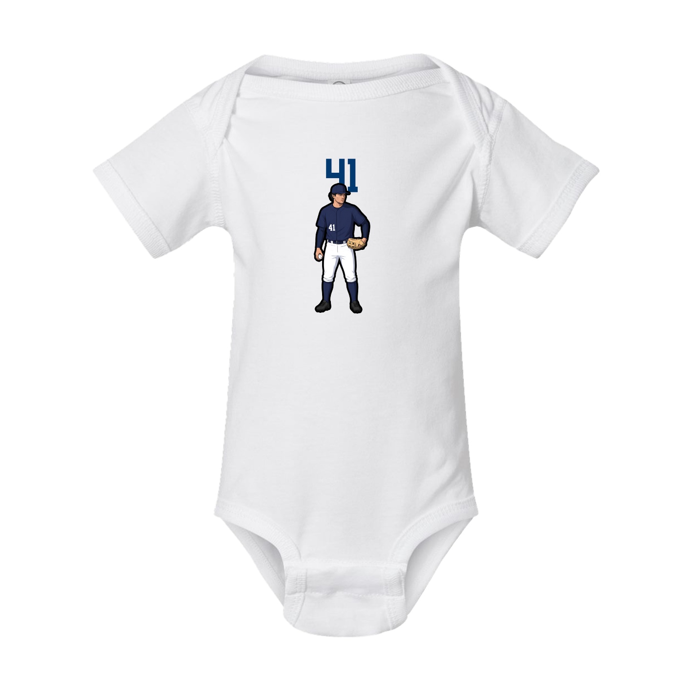 Baby Onesie — Number Top in White