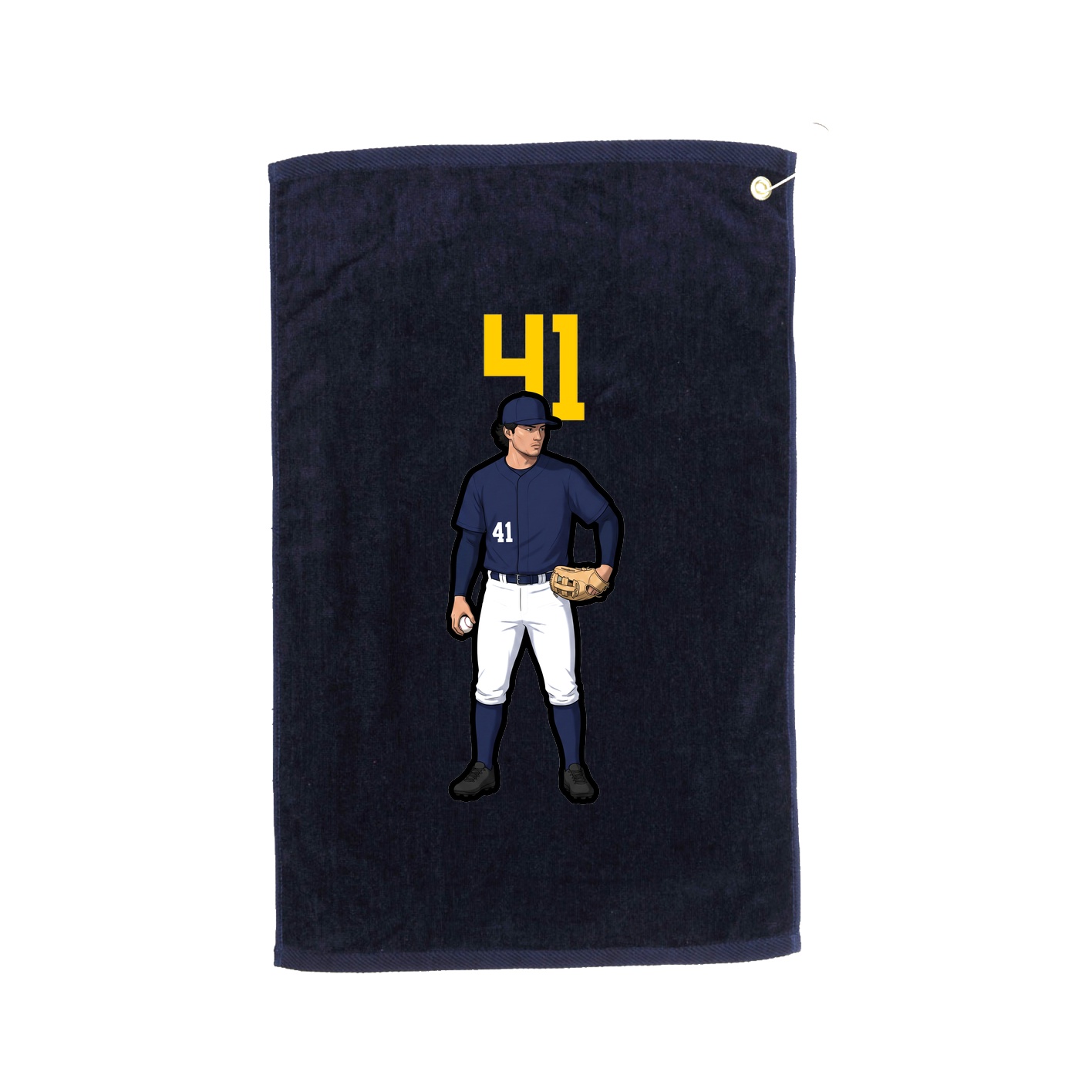 Golf Towel — Number Top in Navy